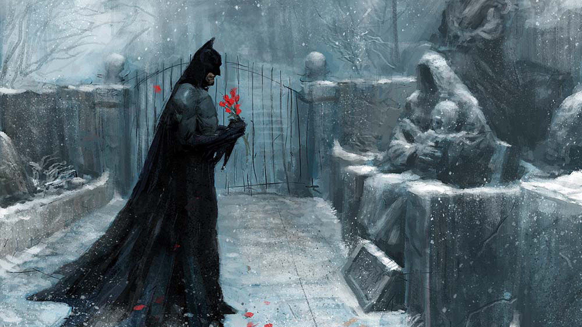 1920x1080 Batman Visiting his parents in the Family Cemetary Â· wallpaper-642035