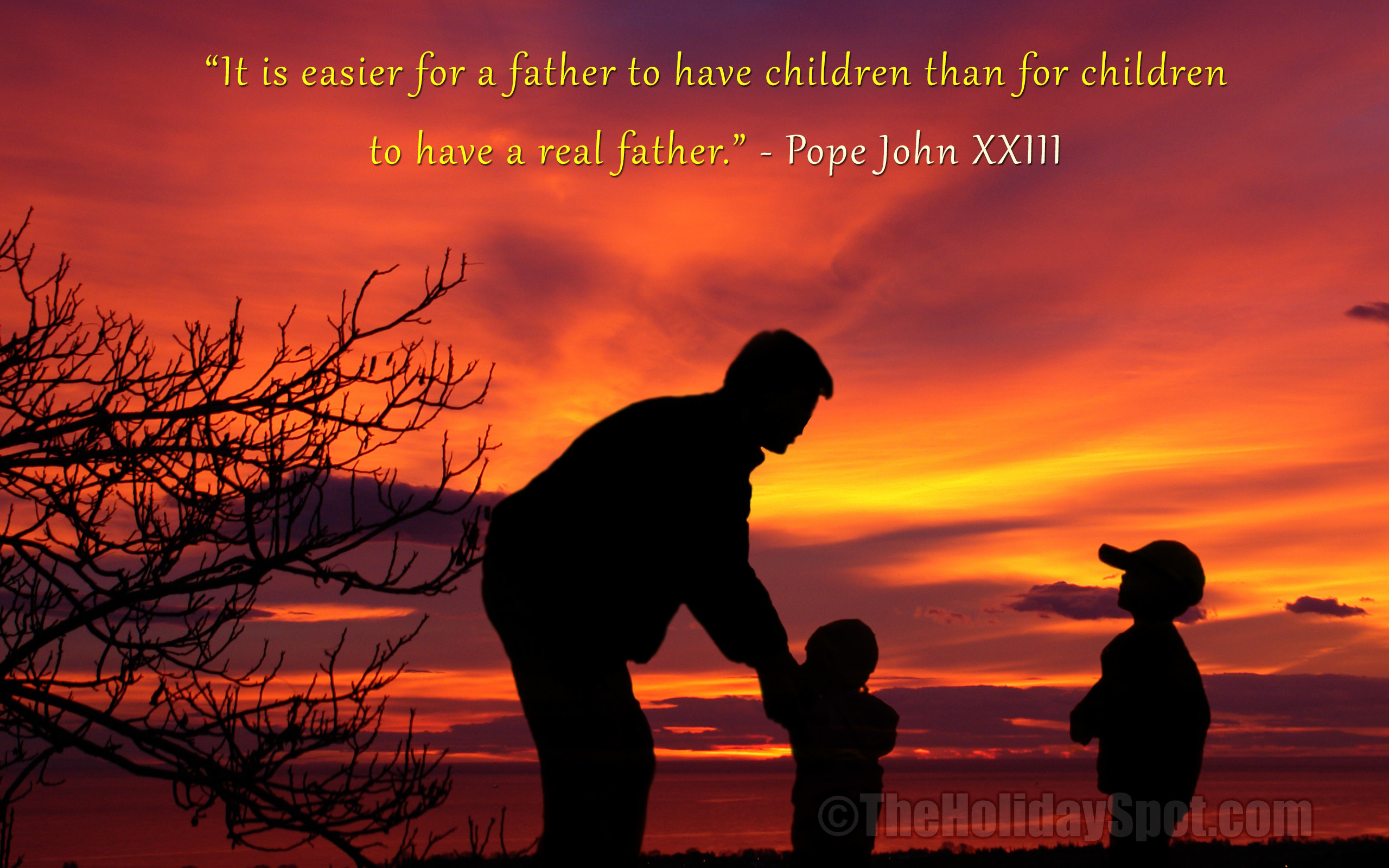 2560x1600 HD Father's Day Wallpaper with quotation