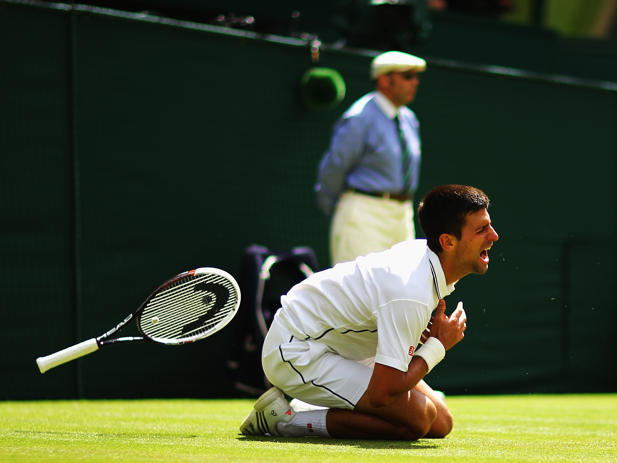 2048x1536 Wimbledon 2014: Novak Djokovic survives scare after Boris Becker roll  backfires | The Independent