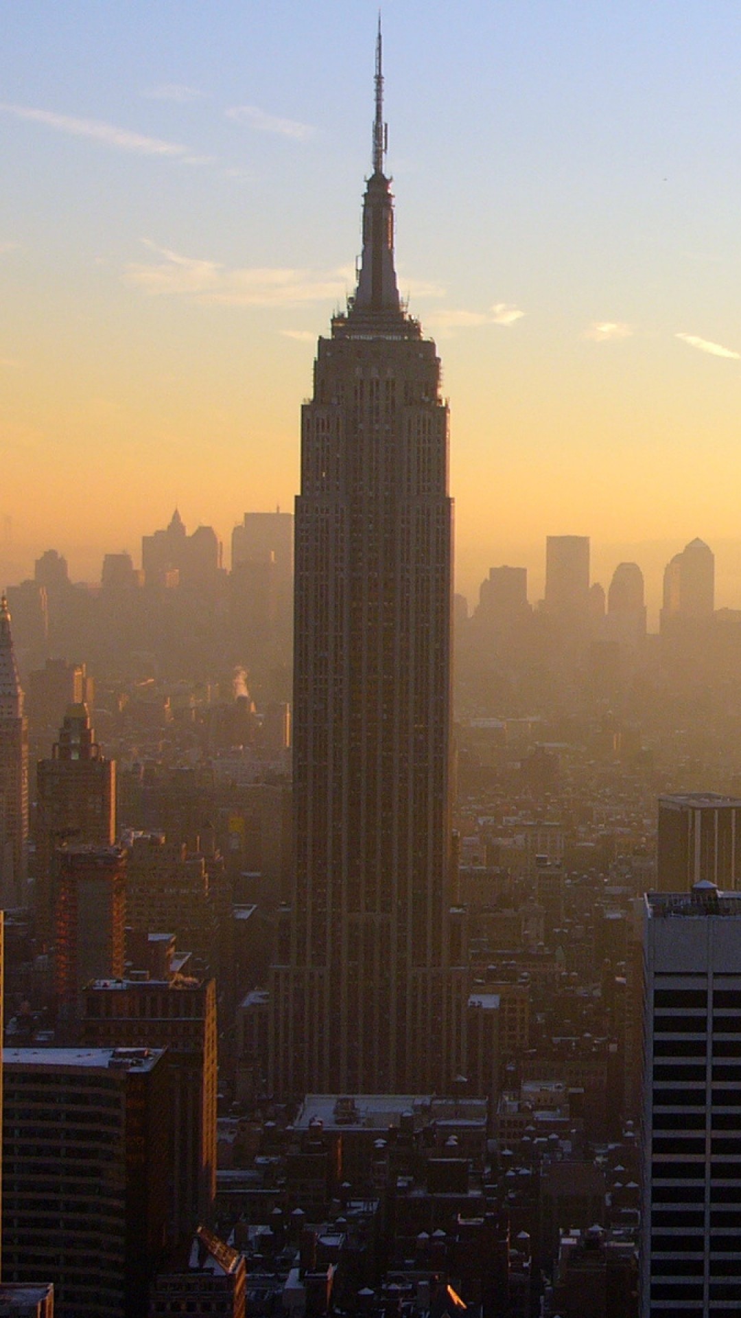 1080x1920 Download Wallpaper  new york, dawn, fog, buildings, skyscrapers  Sony Xperia Z1