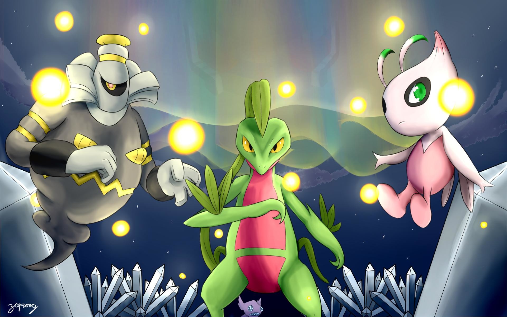 1920x1200 Games spoiler[Game Spoiler] "To the last adventure!" Fanart of Grovyle and  company.