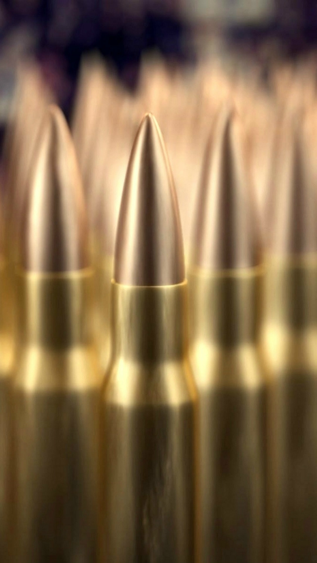 1080x1920 gold.quenalbertini: Military Bullet Pile Macro Bokeh iPhone 6 Wallpaper