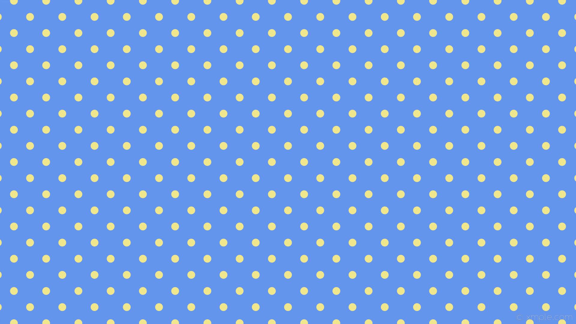 1920x1080 wallpaper blue yellow spots polka dots cornflower blue khaki #6495ed  #f0e68c 45Â° 26px