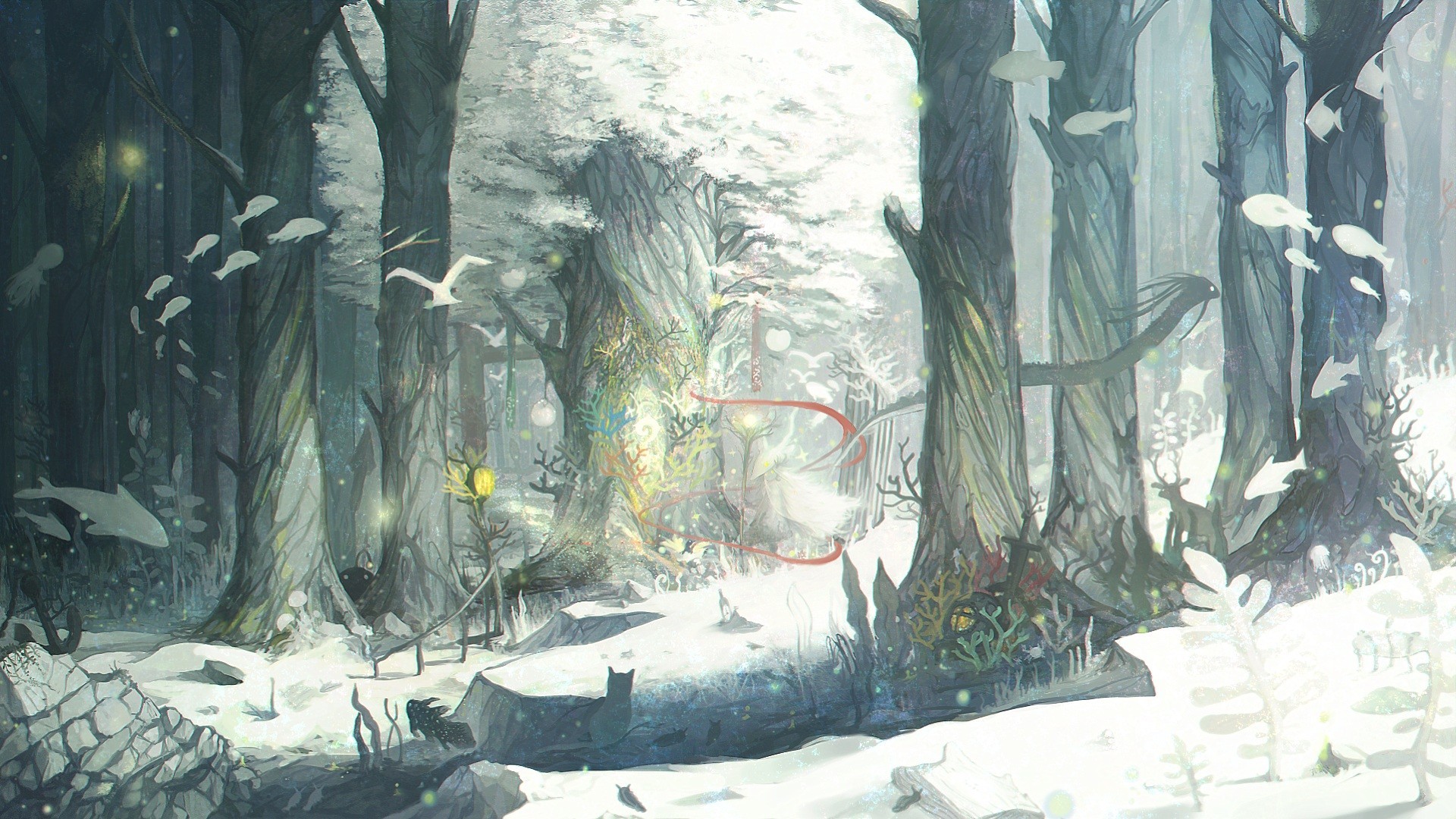 1920x1080 ... Fantasy Forest 1080p Wallpaper