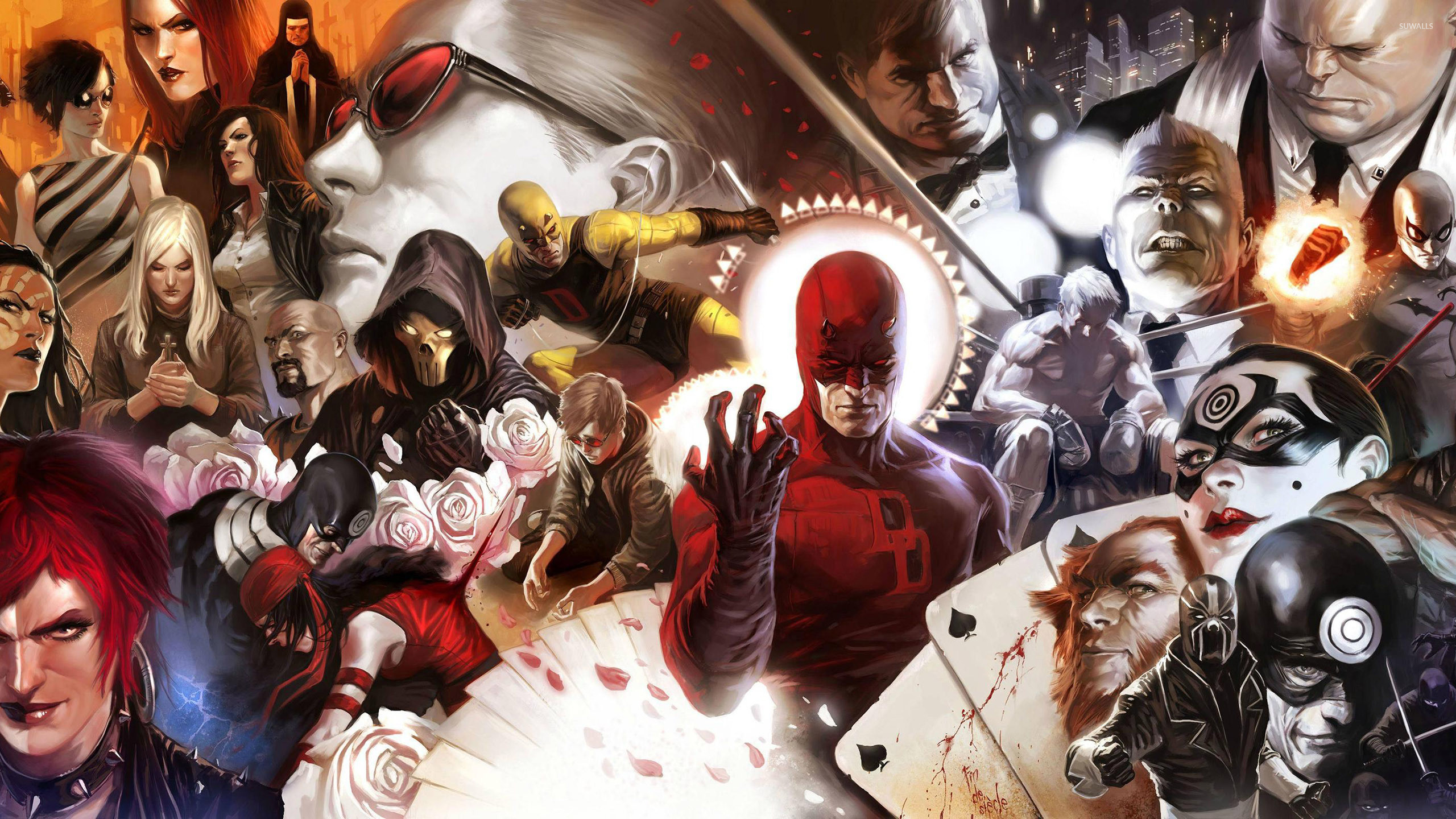 2560x1440 Marvel comic characters wallpaper