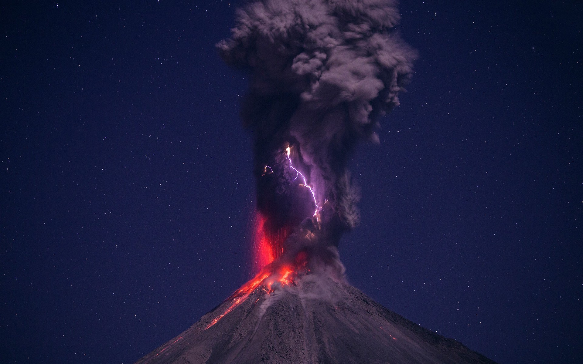 1920x1200 volcano, Landscape, Clouds, Lightning Wallpapers HD / Desktop and Mobile  Backgrounds