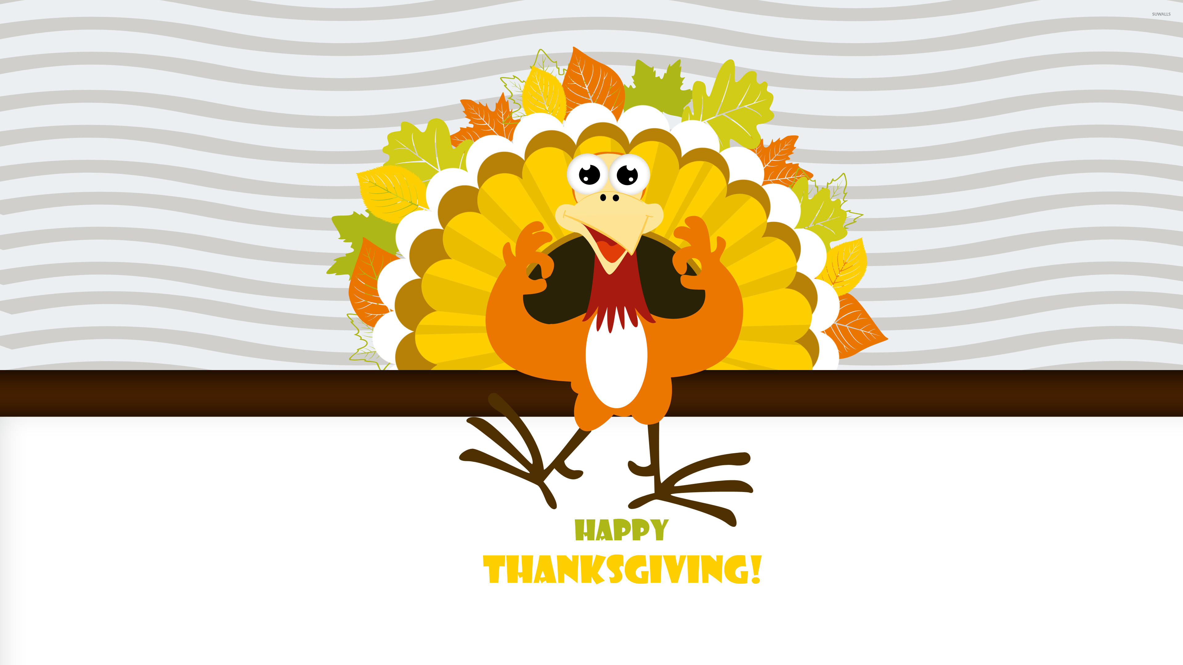 3840x2160 Happy Thanksgiving turkey wallpaper