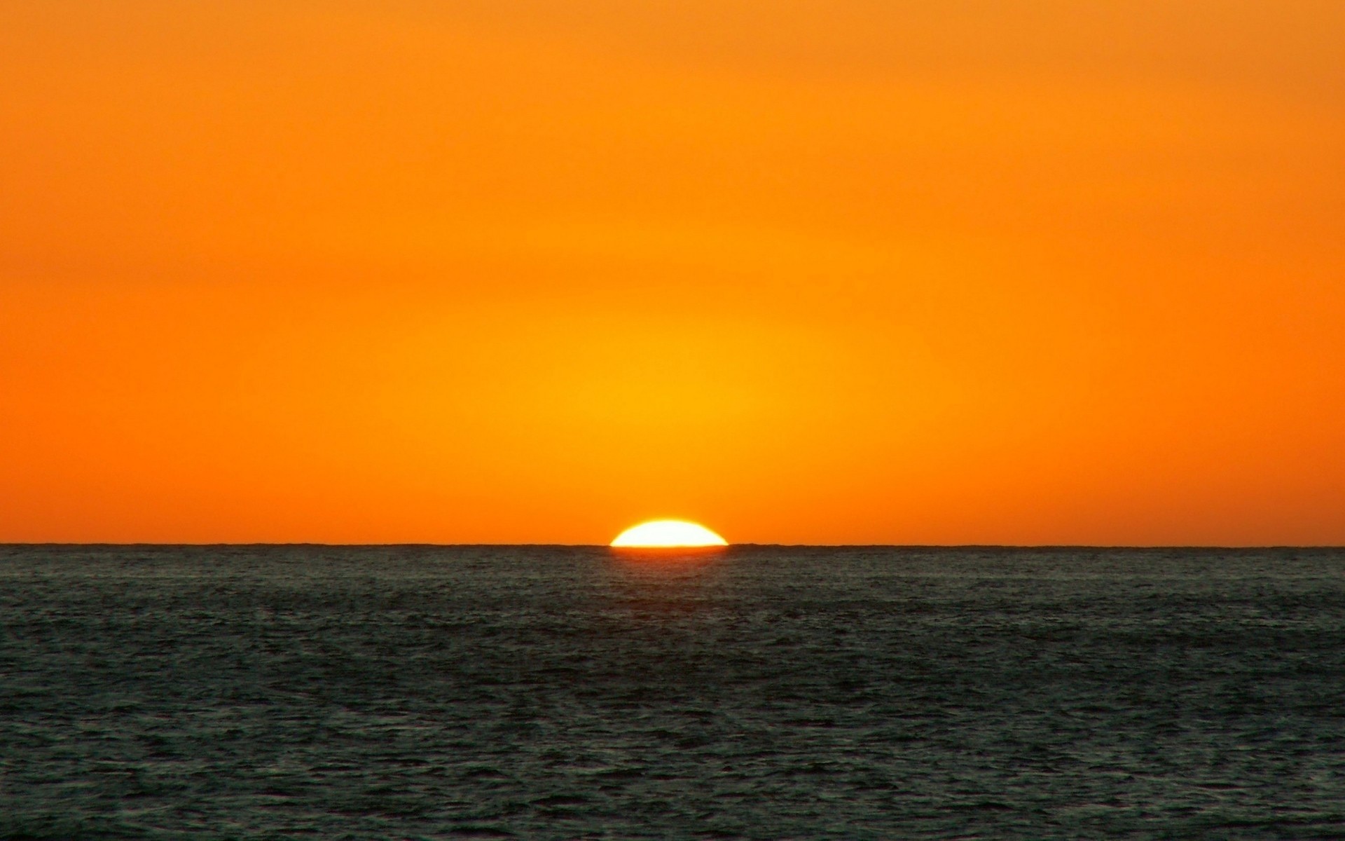 1920x1200  Orange Sunset & Deep Ocean