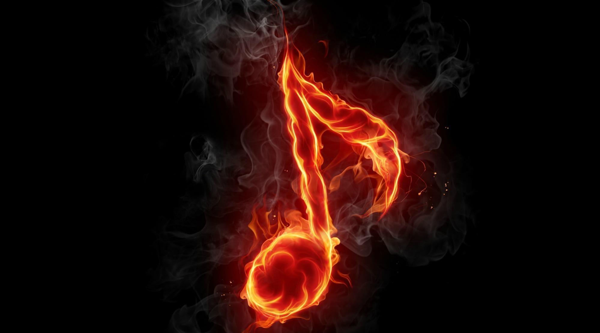 1999x1109  Wallpapers Music Note Cool Hd Fire  | #103452 #music  note Desktop Backgrounds Hd