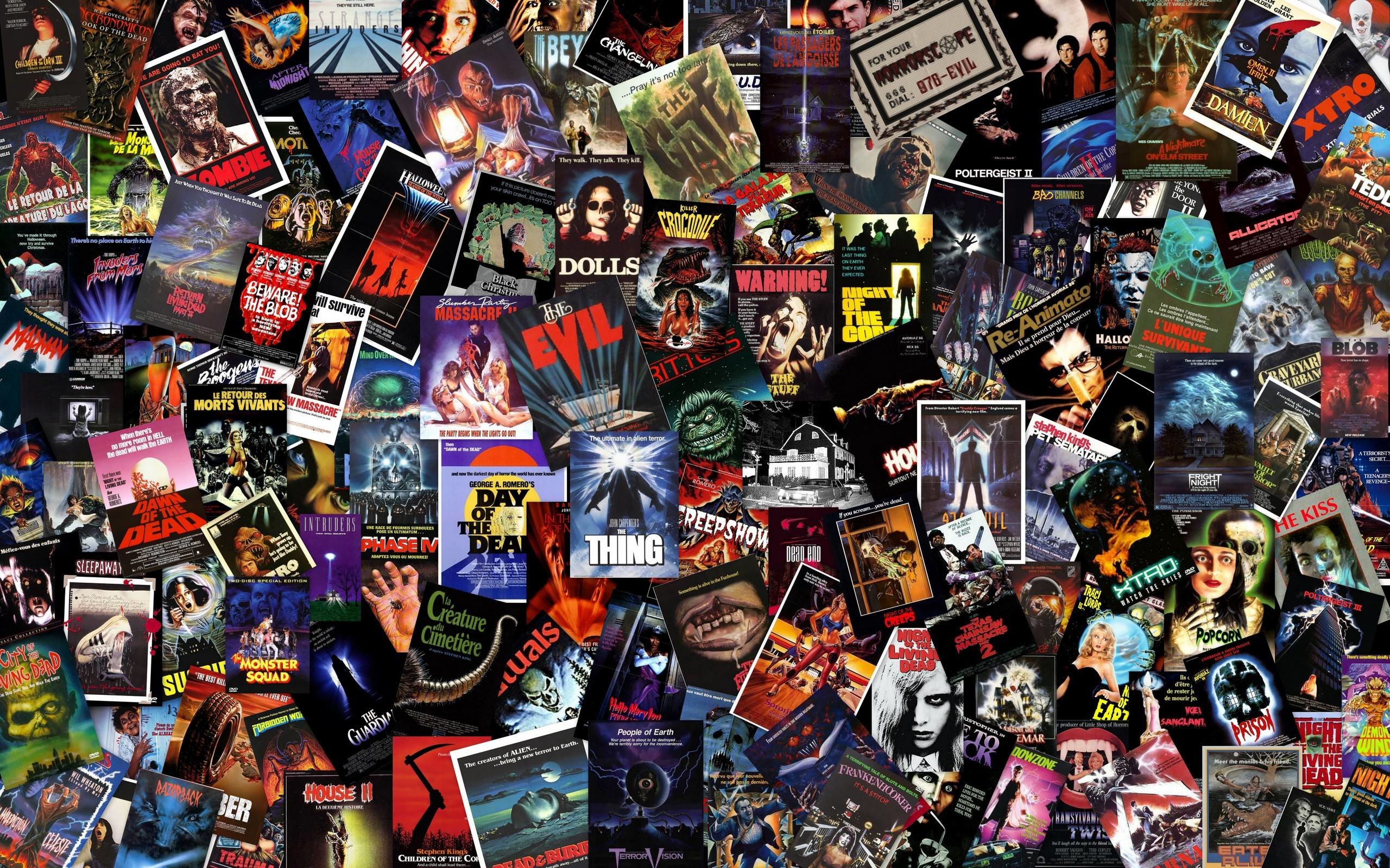 2560x1600 Massive B-Horror Collage Wallpaper - Horror Movies Wallpaper .
