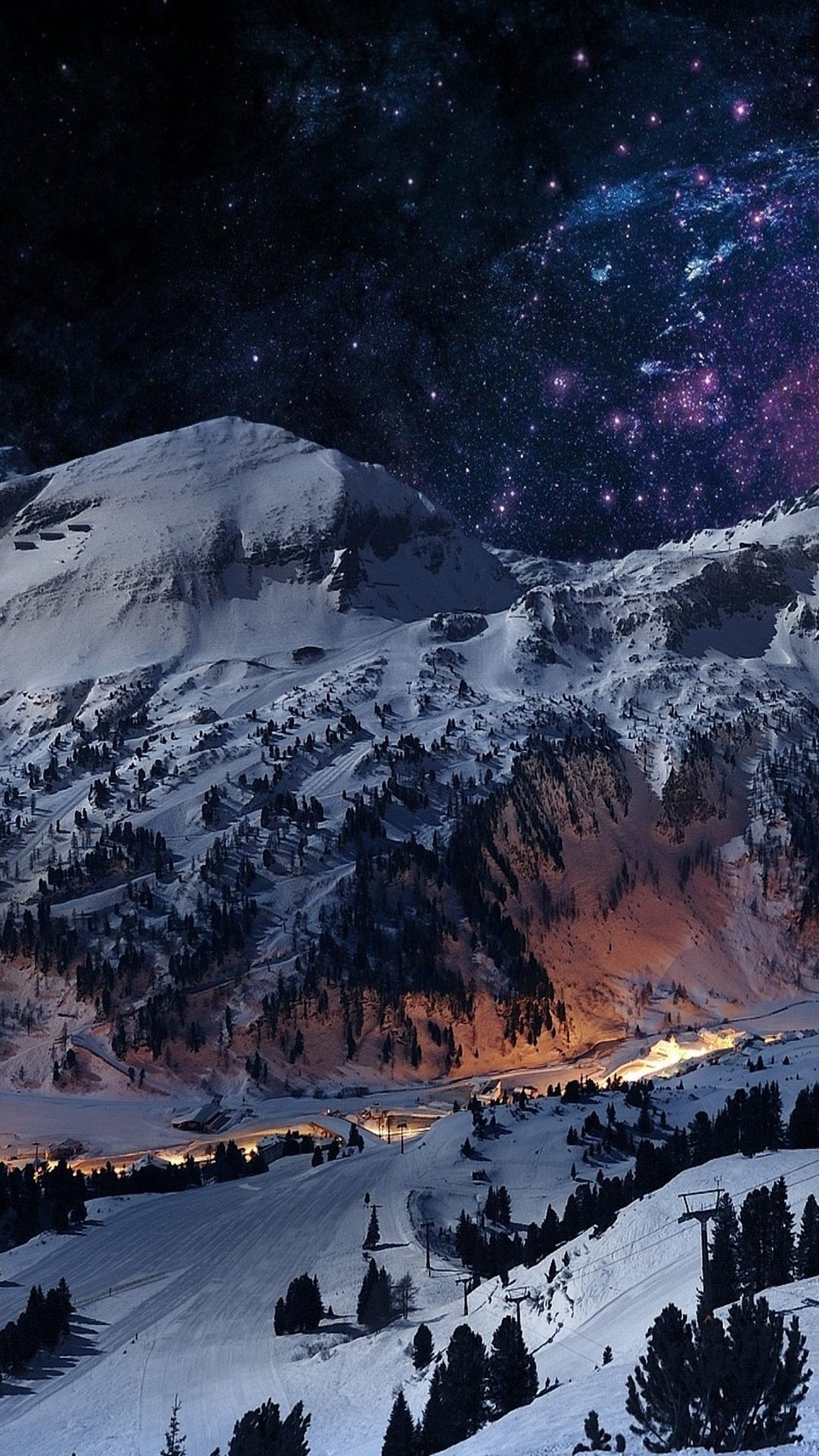 Winter Night Sky Wallpaper (64+ images)