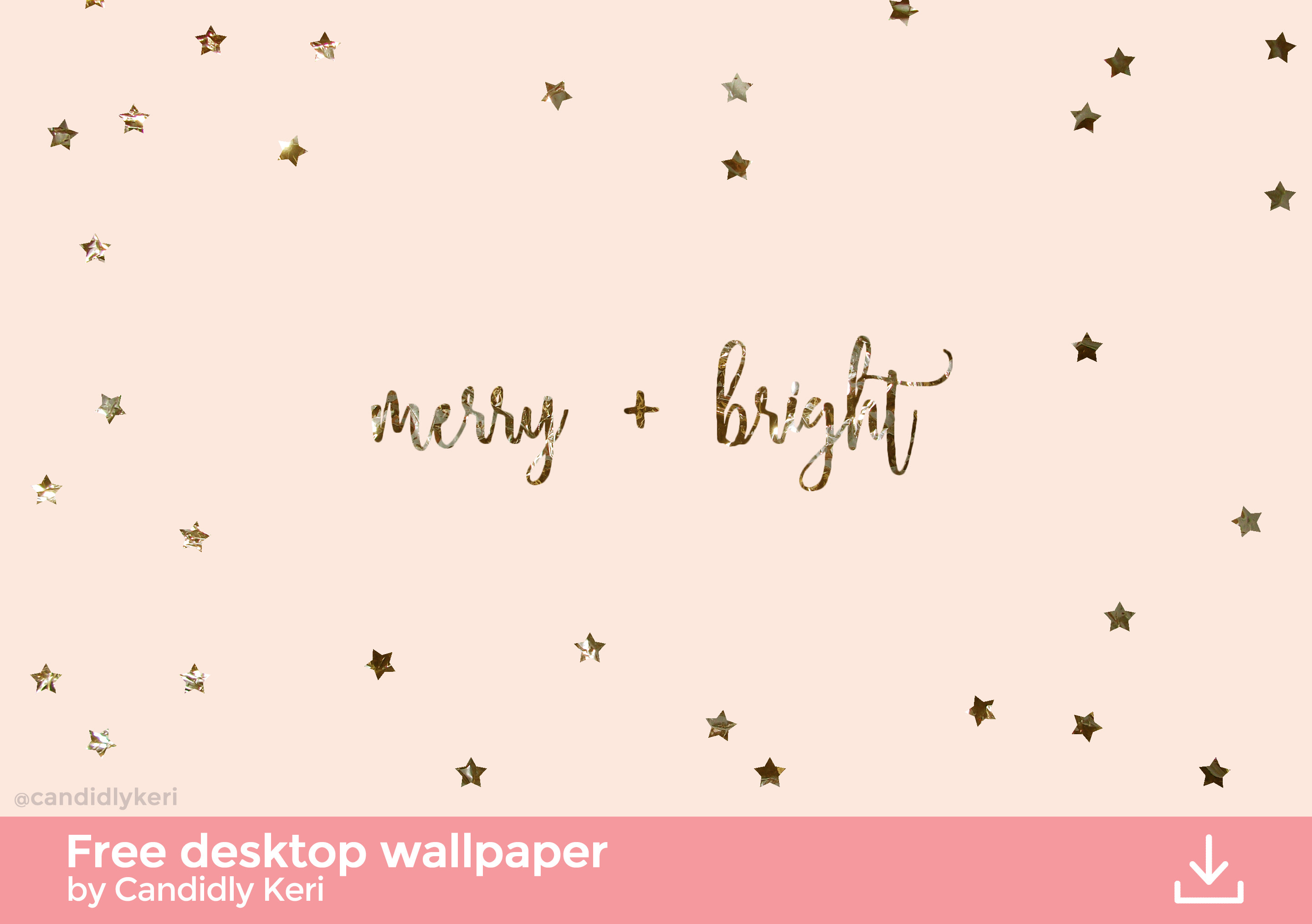 2880x2030 Merry and Bright gold foil pink stars background wallpaper you can download  for free on the