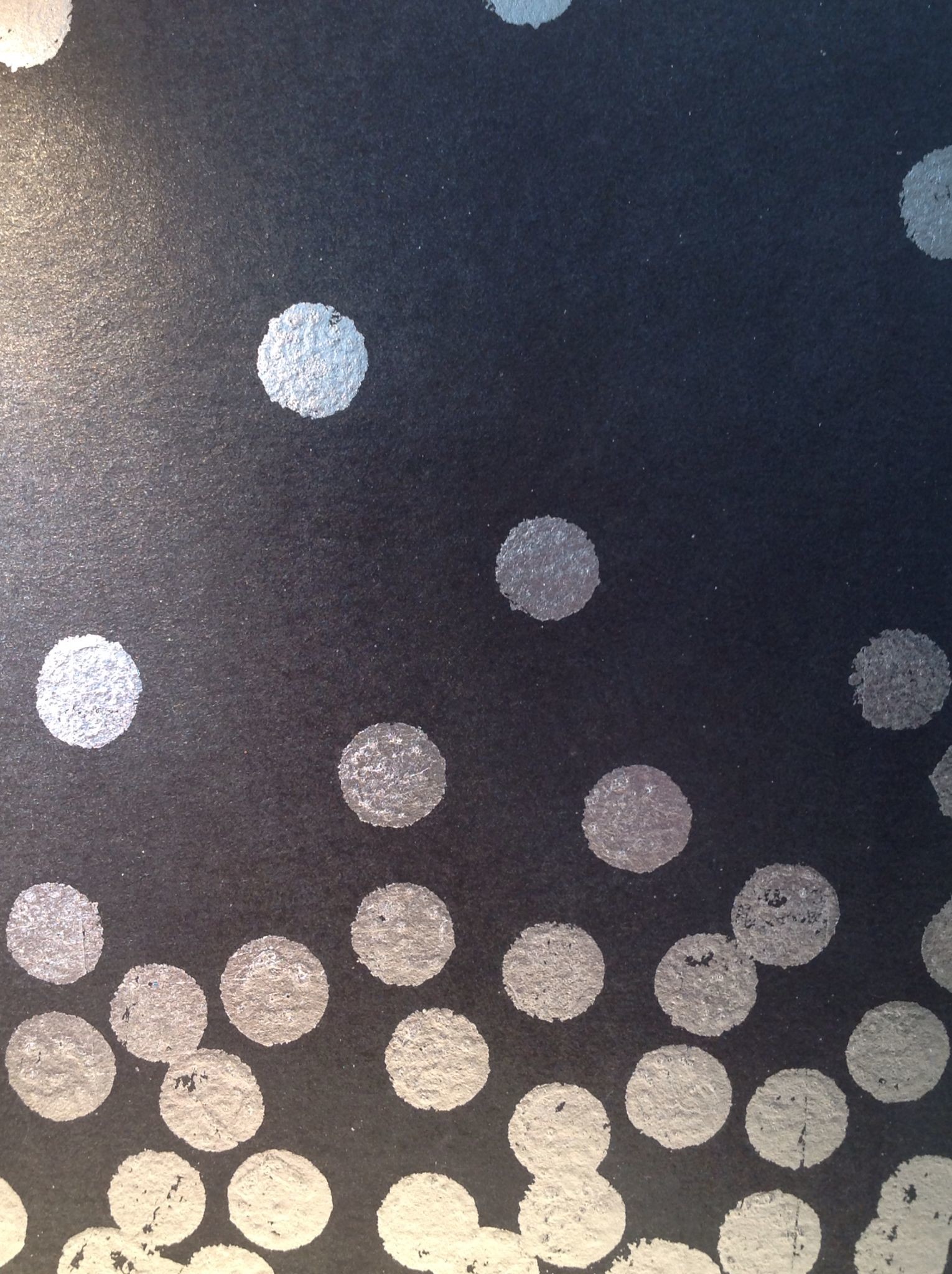 1530x2048 Hand crafted Silver leaf bubble wallpaper