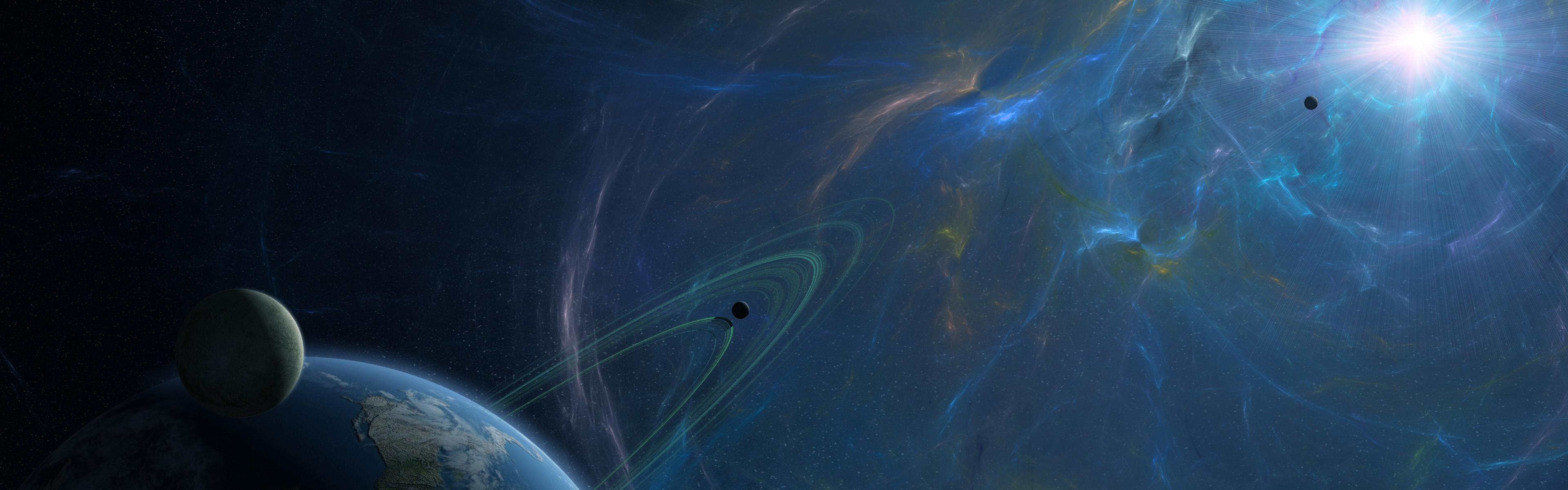 3840x1200 ... Fantasy-blue-space-iphone-panoramic-wallpaper-tech_touch_ru