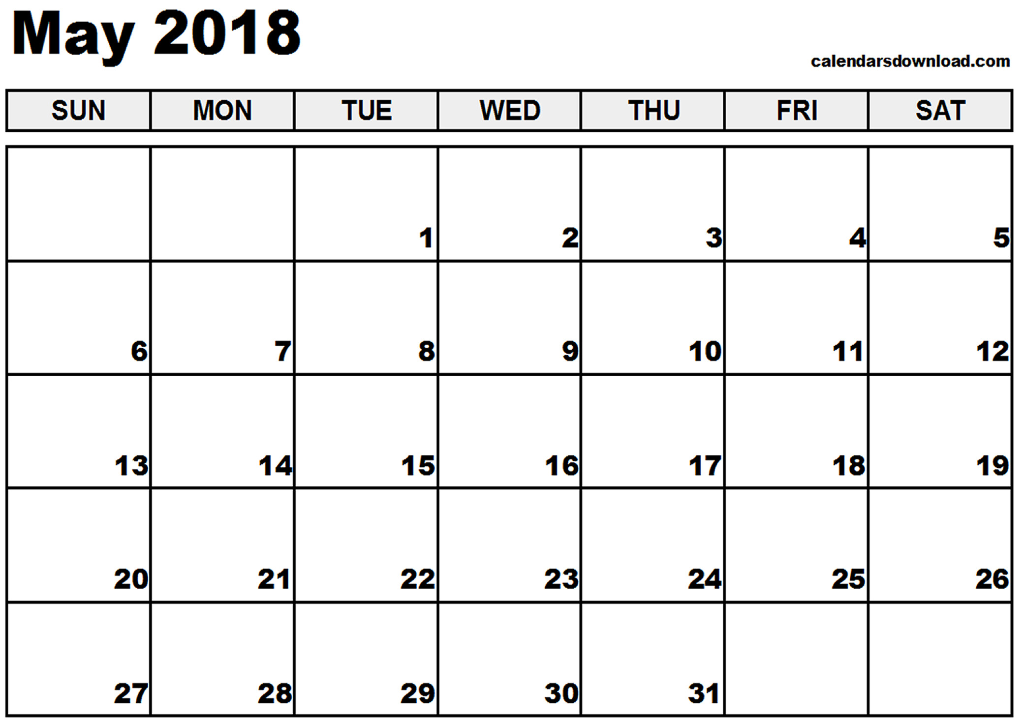 2079x1470 ... May 2018 Calendar ...