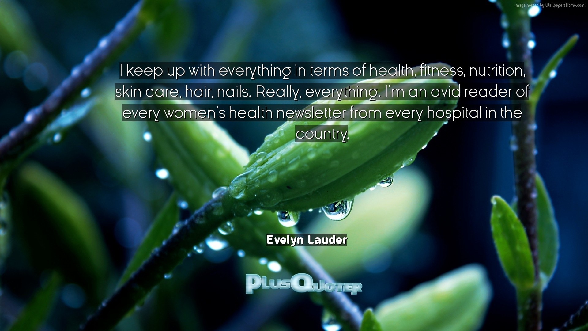 1920x1080 Download Wallpaper with inspirational Quotes- "I keep up with everything in  terms of health