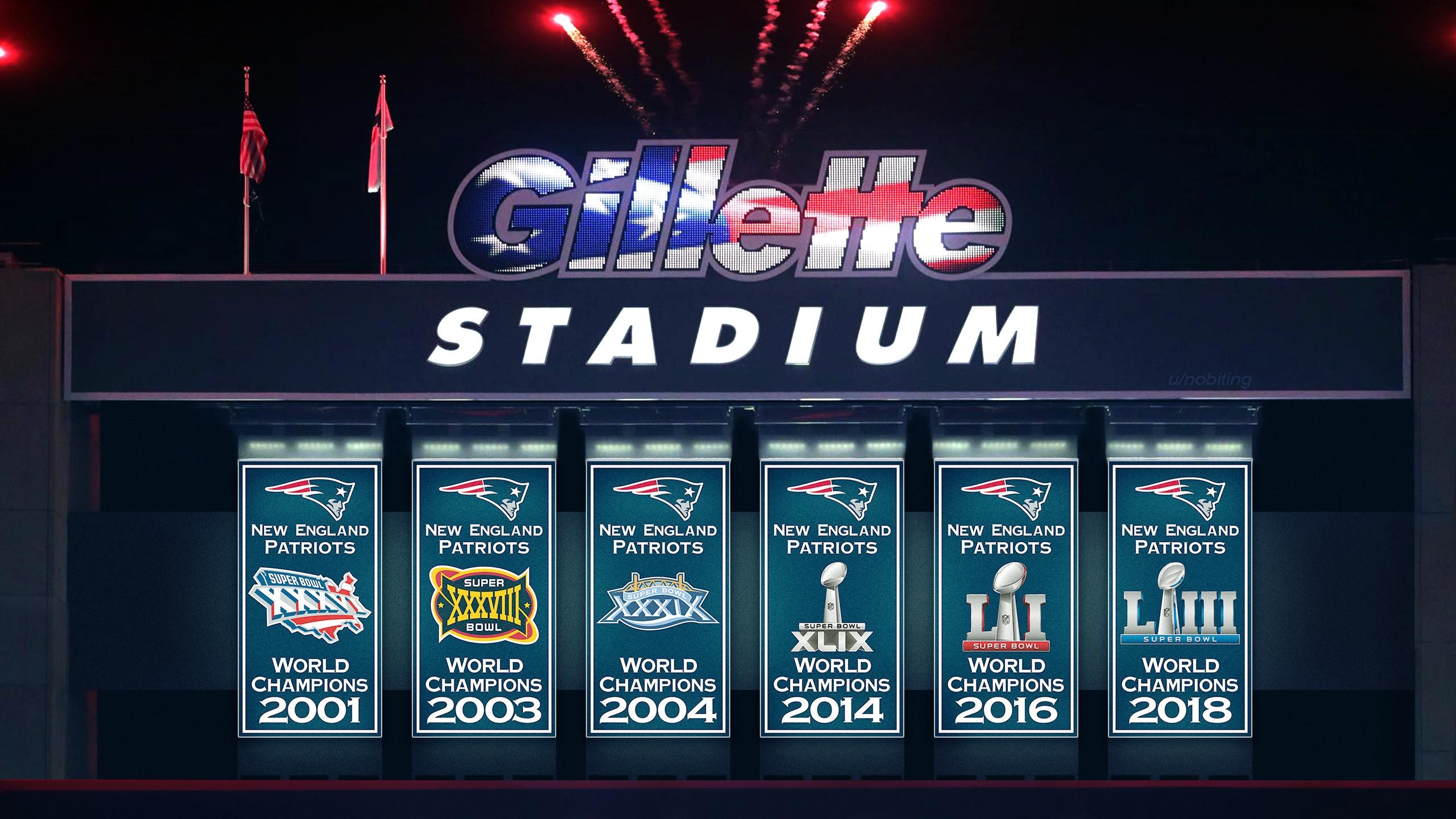 2560x1440 UPDATED GILLETTE STADIUM SUPER BOWL BANNERS (6X) (Photoshop by me, feel  free to use as wallpaper) ...