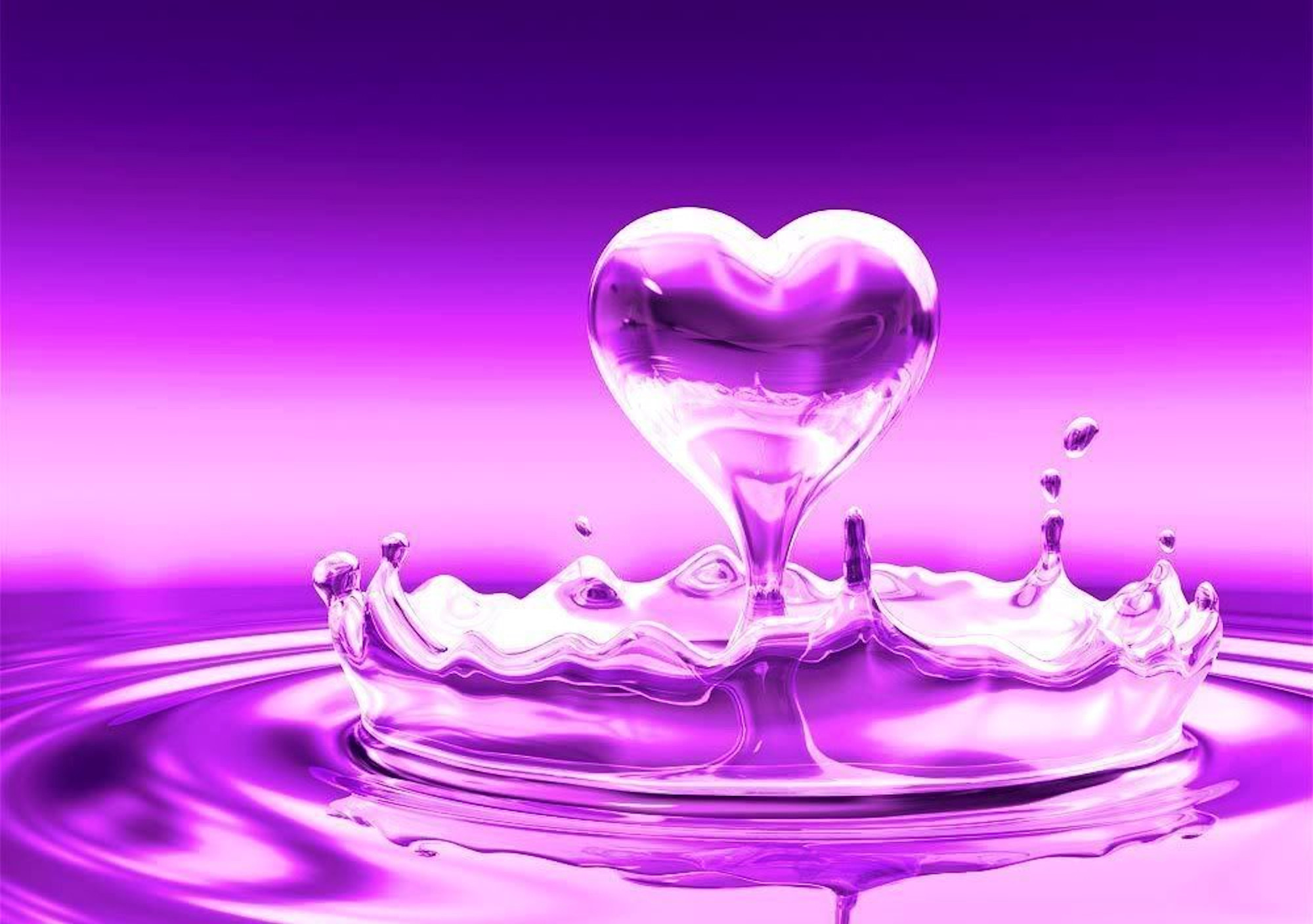 2000x1408 3d Purple heart #photo