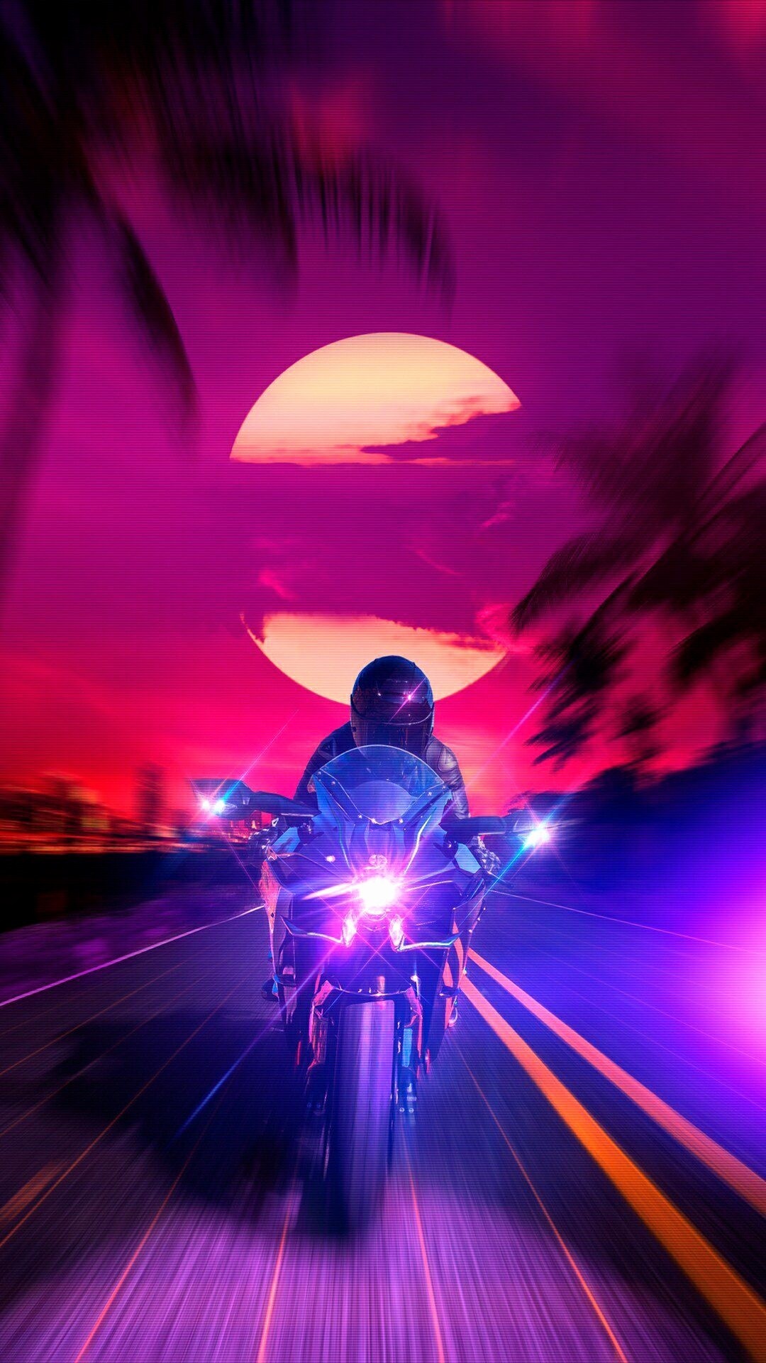 1080x1920 ... Neon Wallpaper iPhone Best Of Bike Sunset Bikes In 2018 Pinterest ...