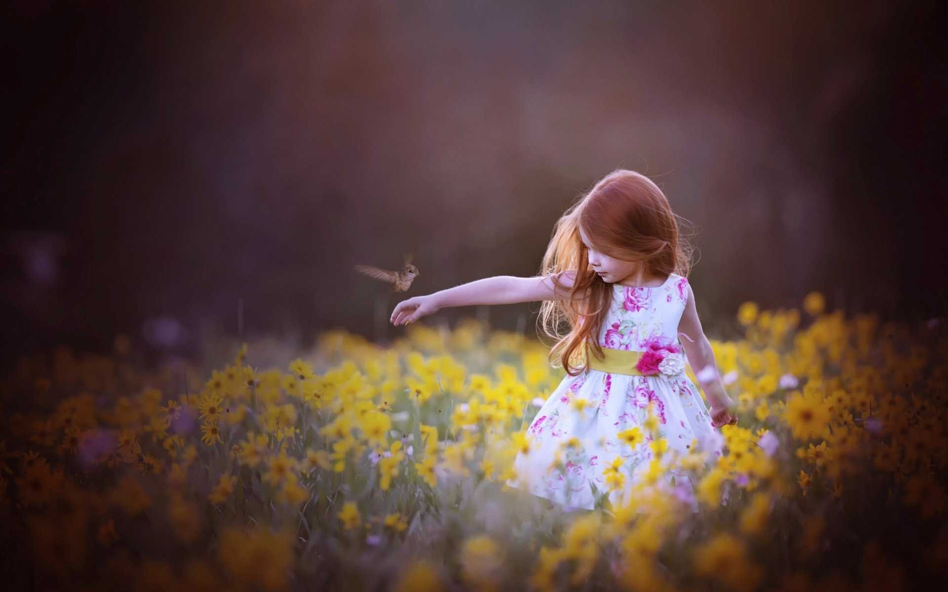 1920x1200 Cute Little Girl with Bird HD Wallpapers HD Wallpapers