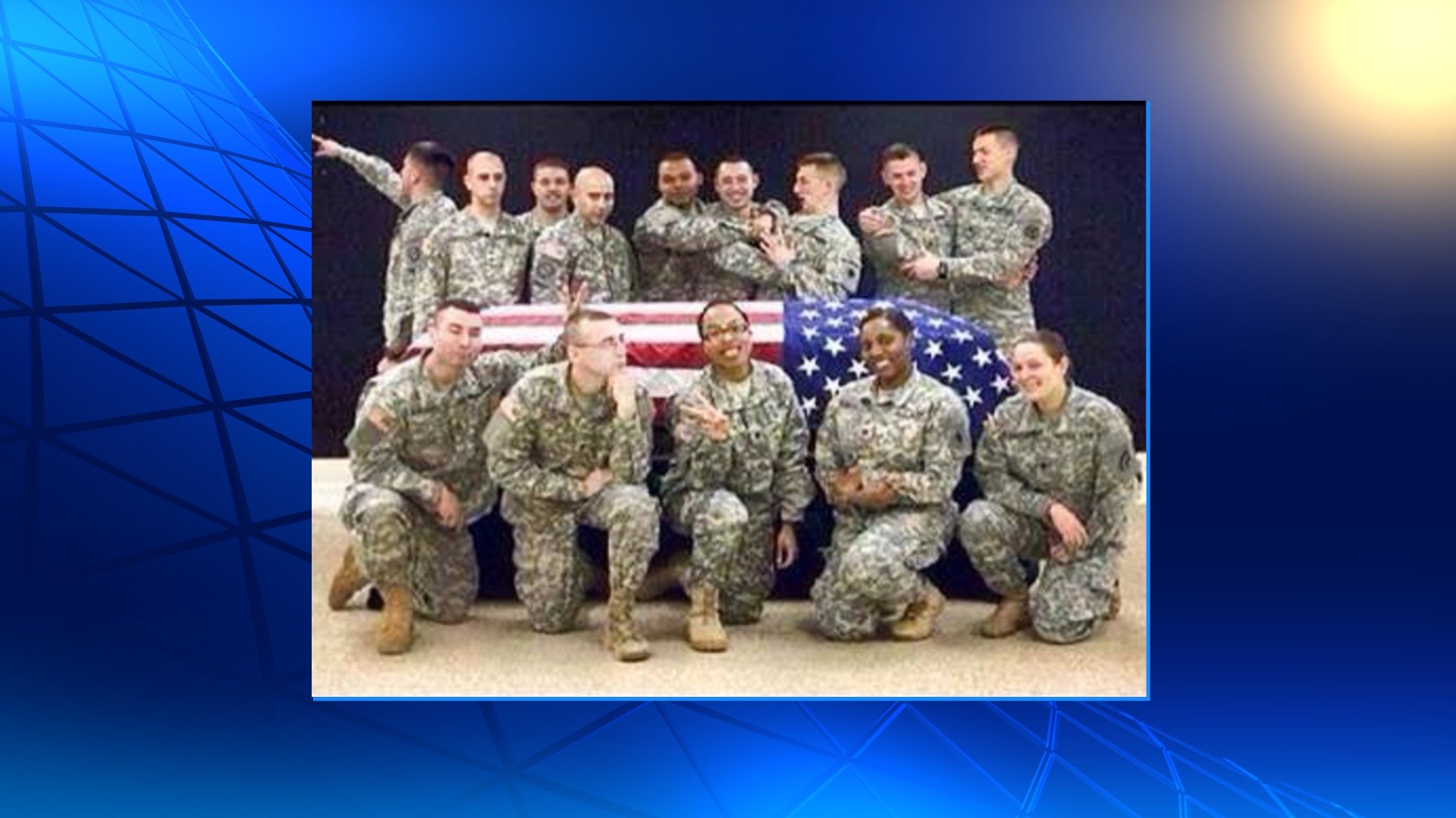 1920x1080 National Guard suspends soldier over funeral photos