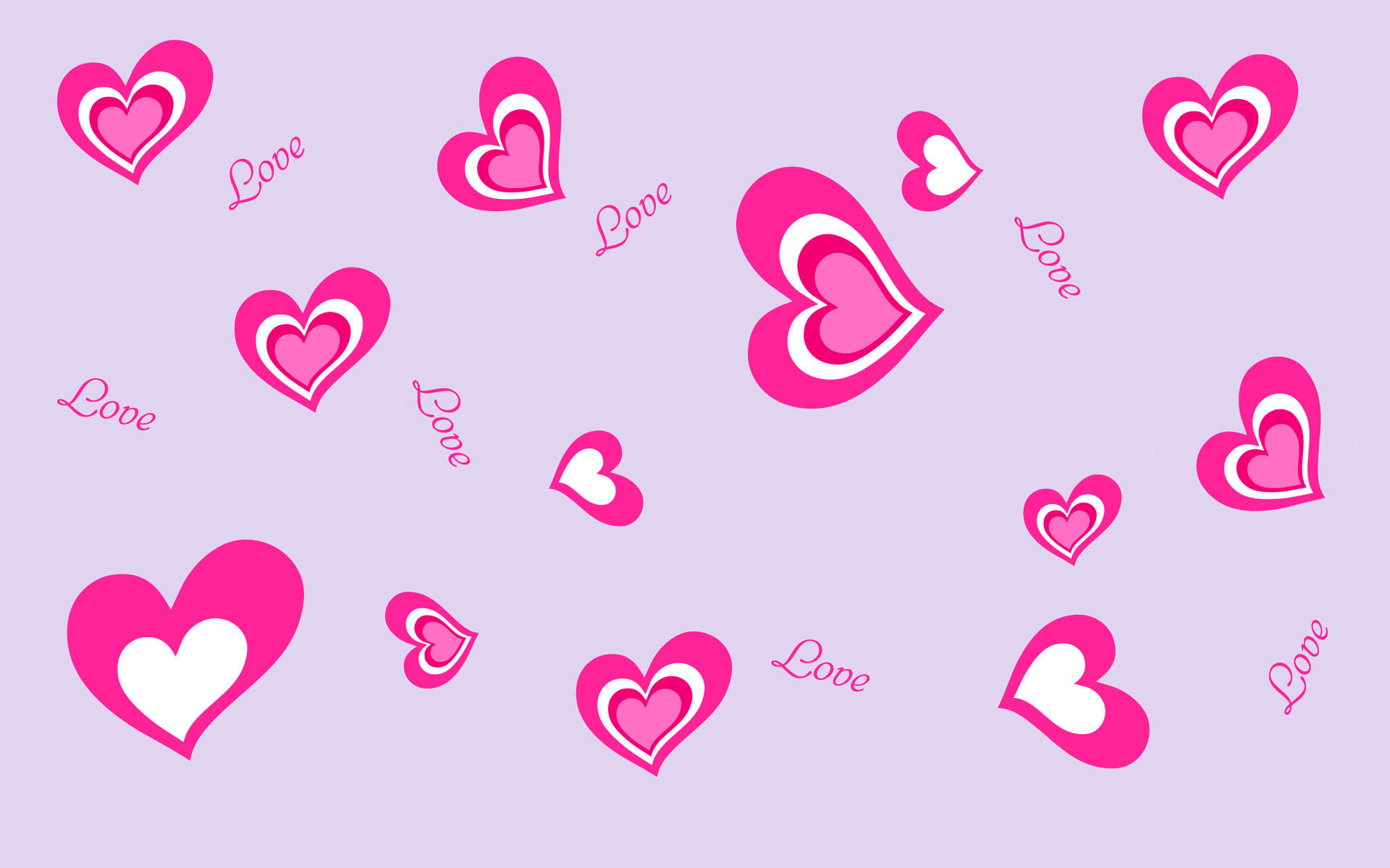 1920x1200 Girly Lovely Hearts - Cool Twitter Backgrounds