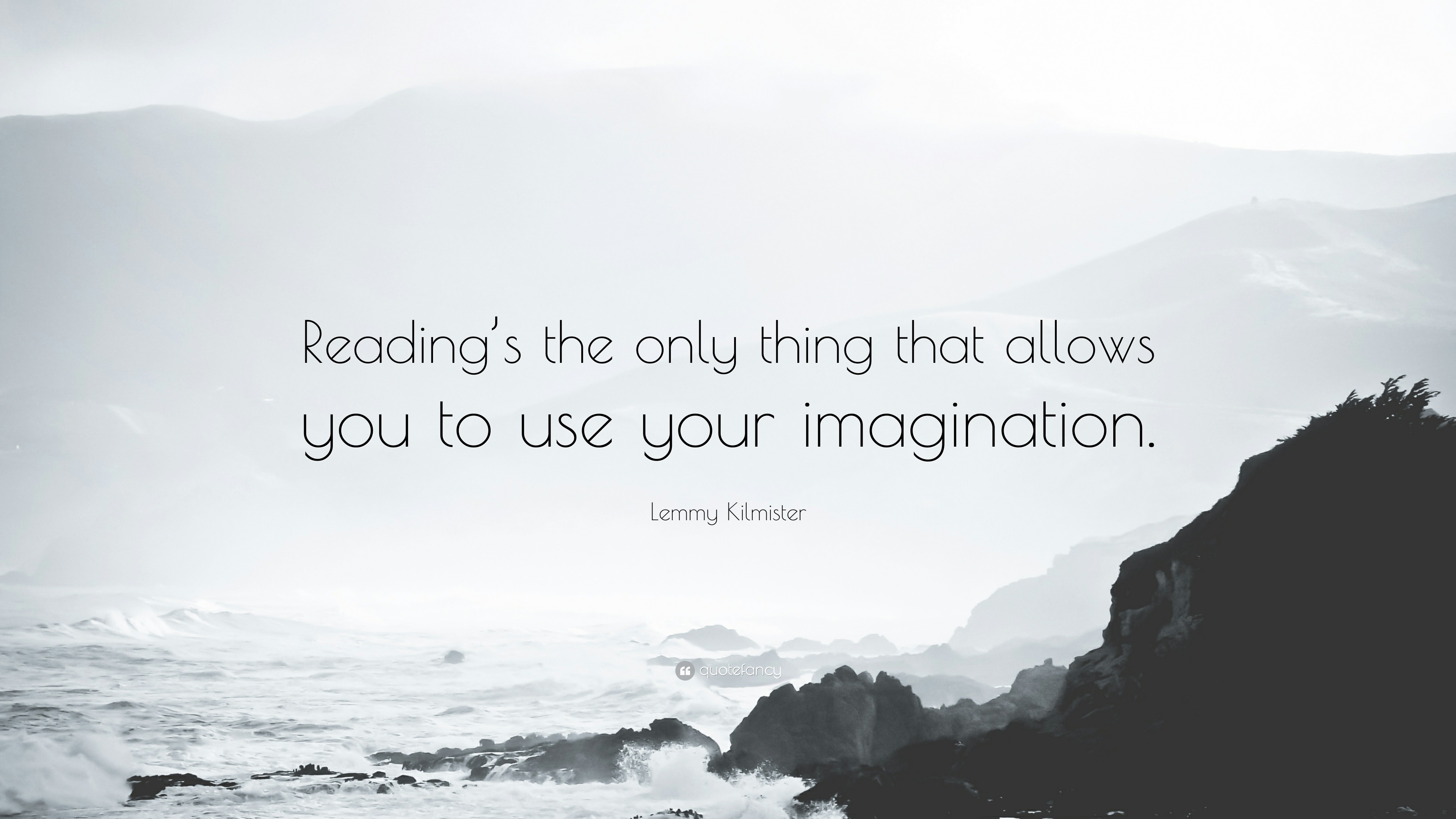 3840x2160 Lemmy Kilmister Quote: “Reading's the only thing that allows you to use  your imagination