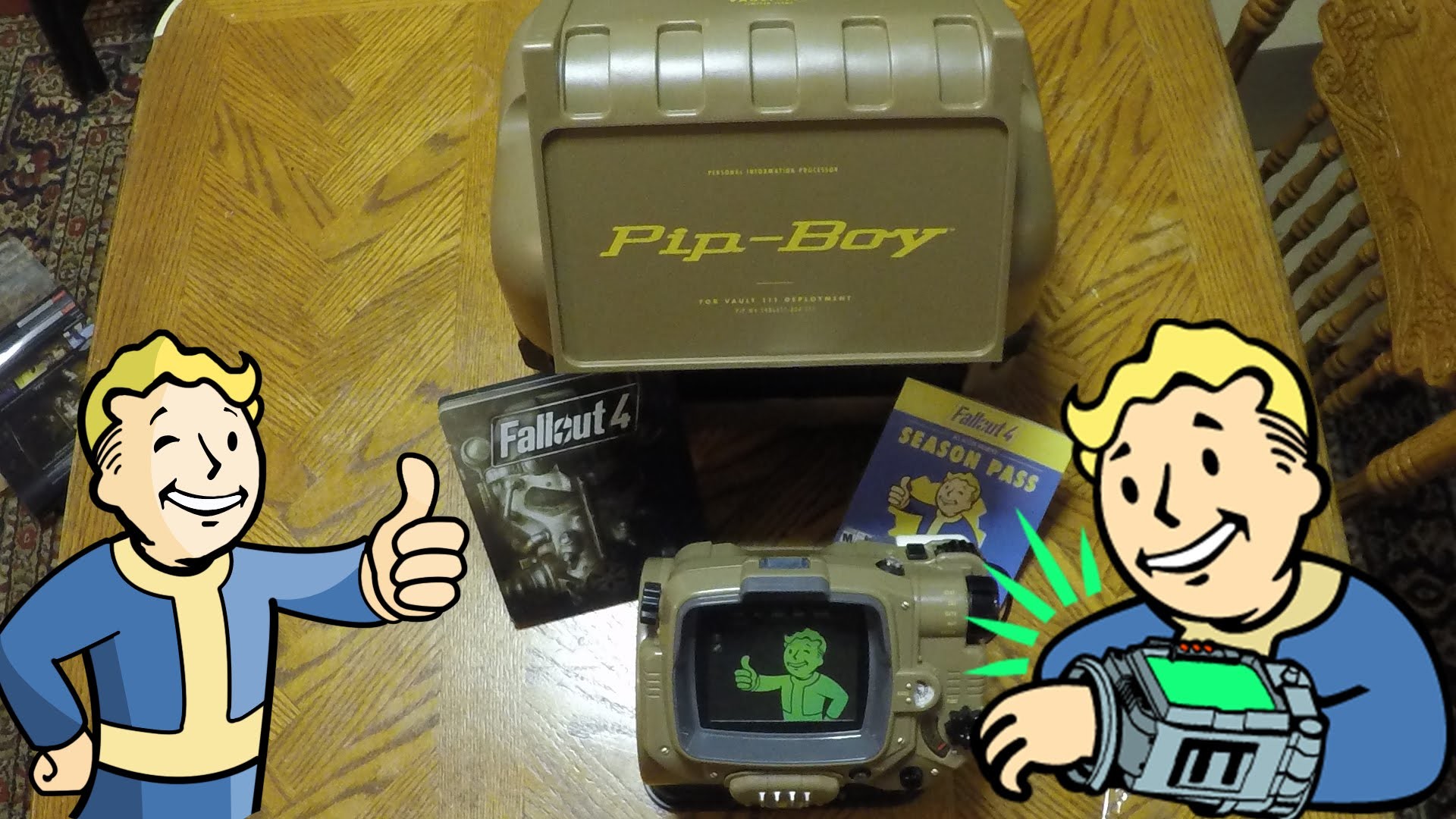1920x1080 Fallout 4 Pip Boy Edition Unboxing Pocket Guide, Vault Tec Perk Poster -  Biki Unboxing - YouTube