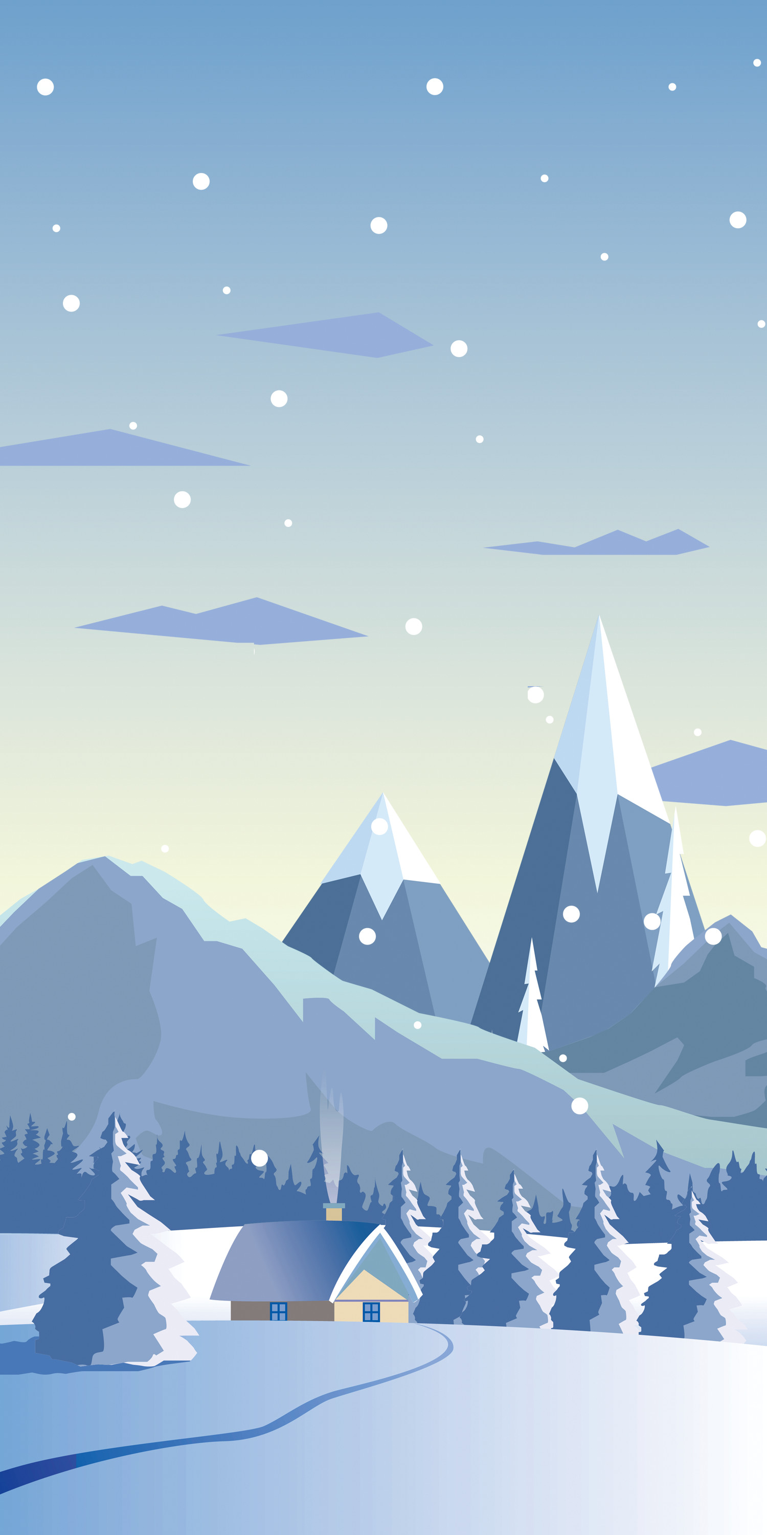 1500x3000 Previously posted. Snowy winter Christmas wallpapers ...