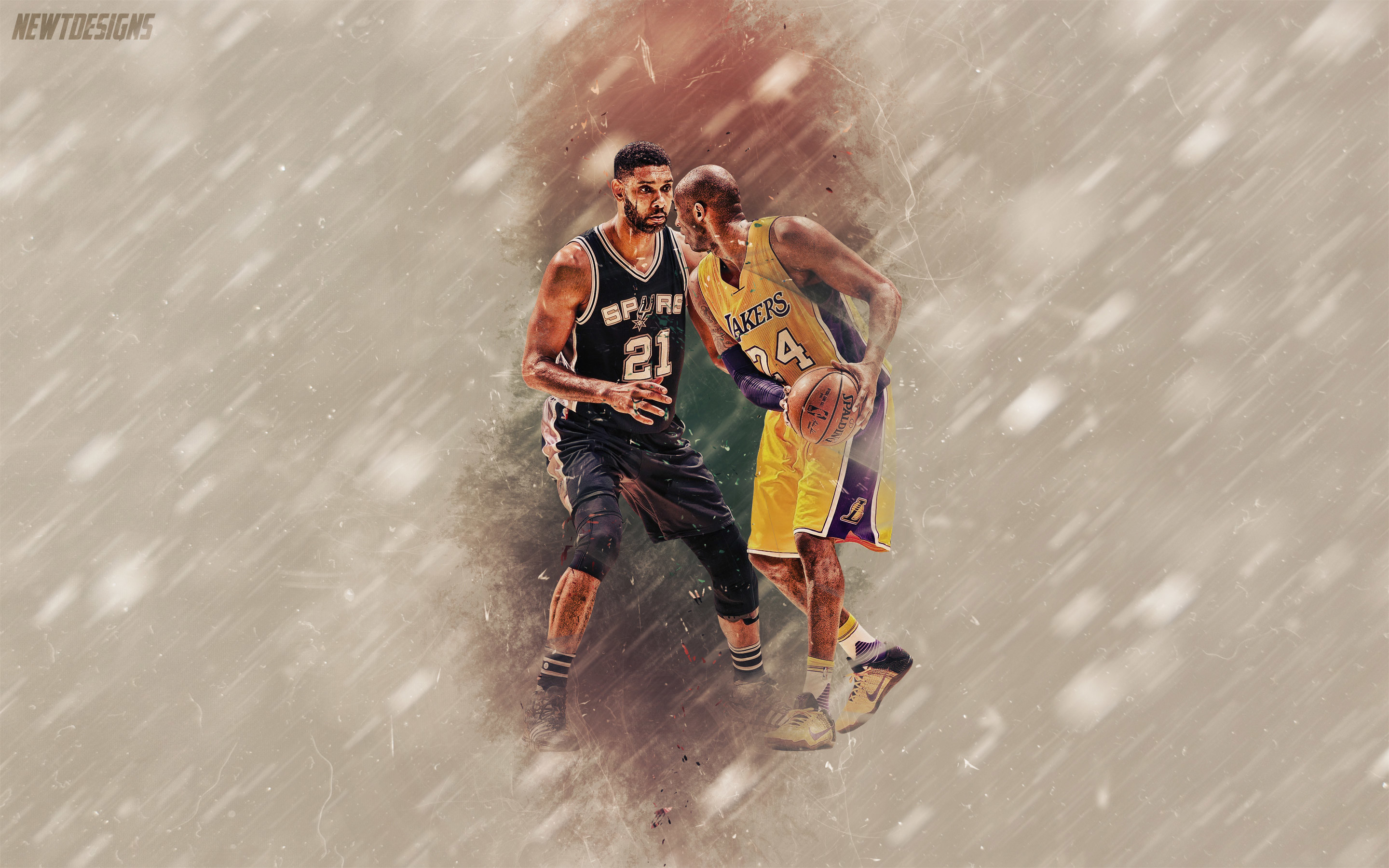 2880x1800 Kobe Bryant and Tim Duncan One Last Time  Wallpaper