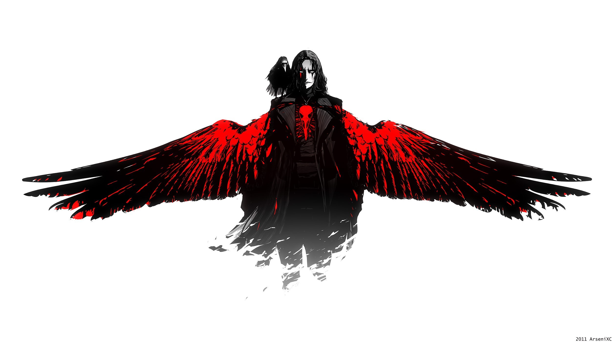 2509x1400 wallpaper wings Â· black angel Â· The Crow Â· Brandon Lee