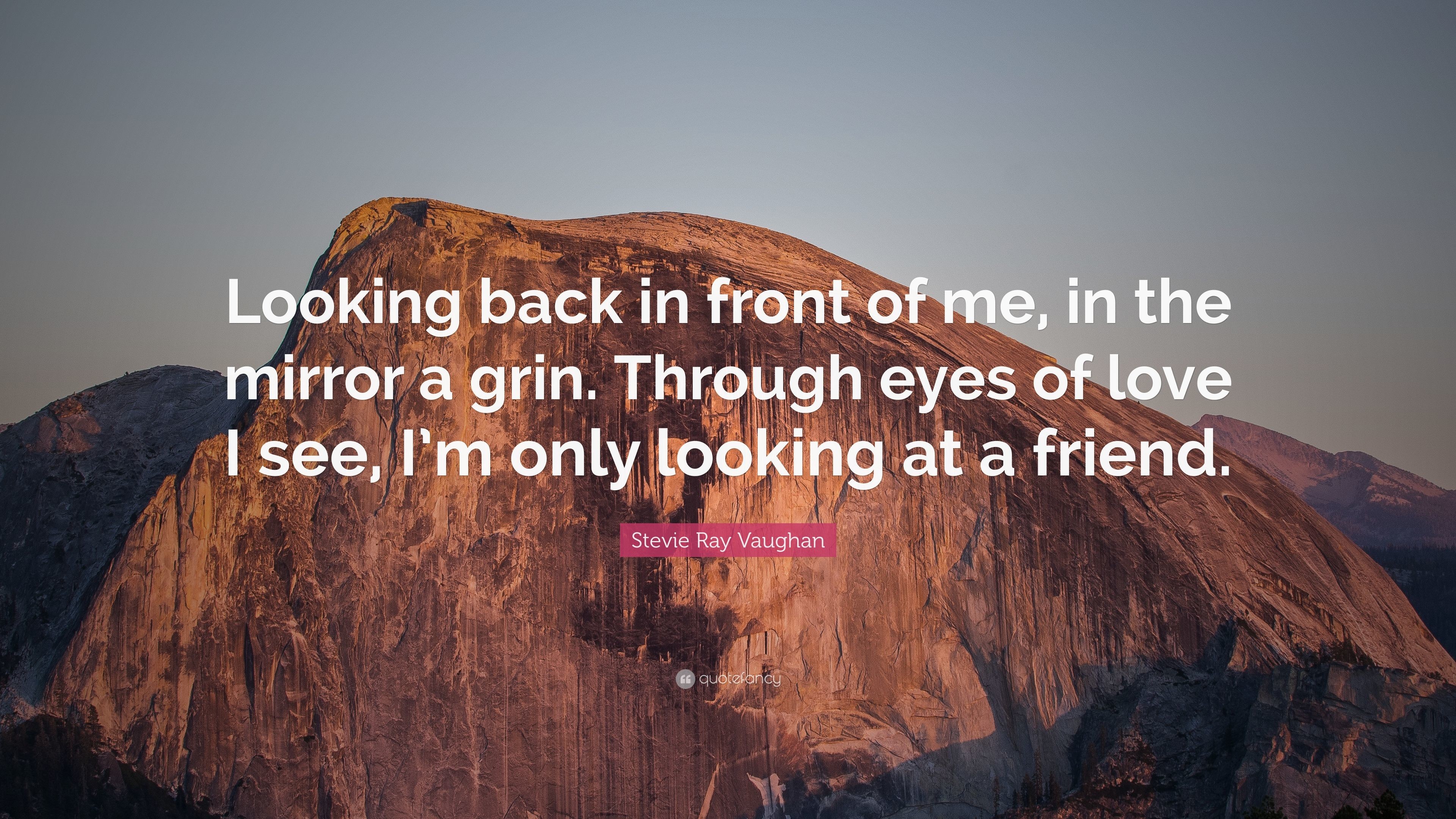 3840x2160 Stevie Ray Vaughan Quote: “Looking back in front of me, in the mirror
