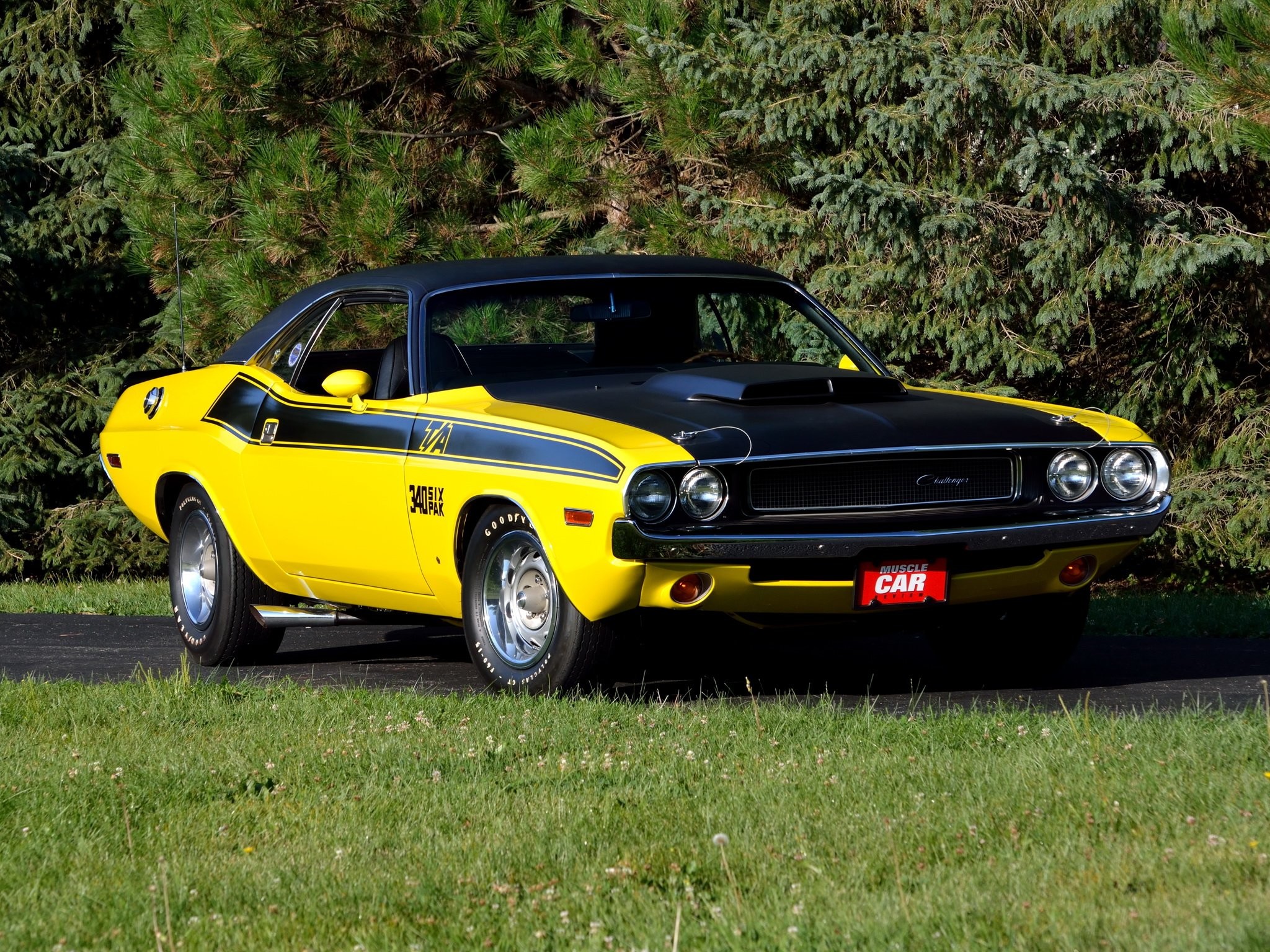 2048x1536 1970 Dodge Challenger T A 340 Six Pack muscle classic wallpaper 