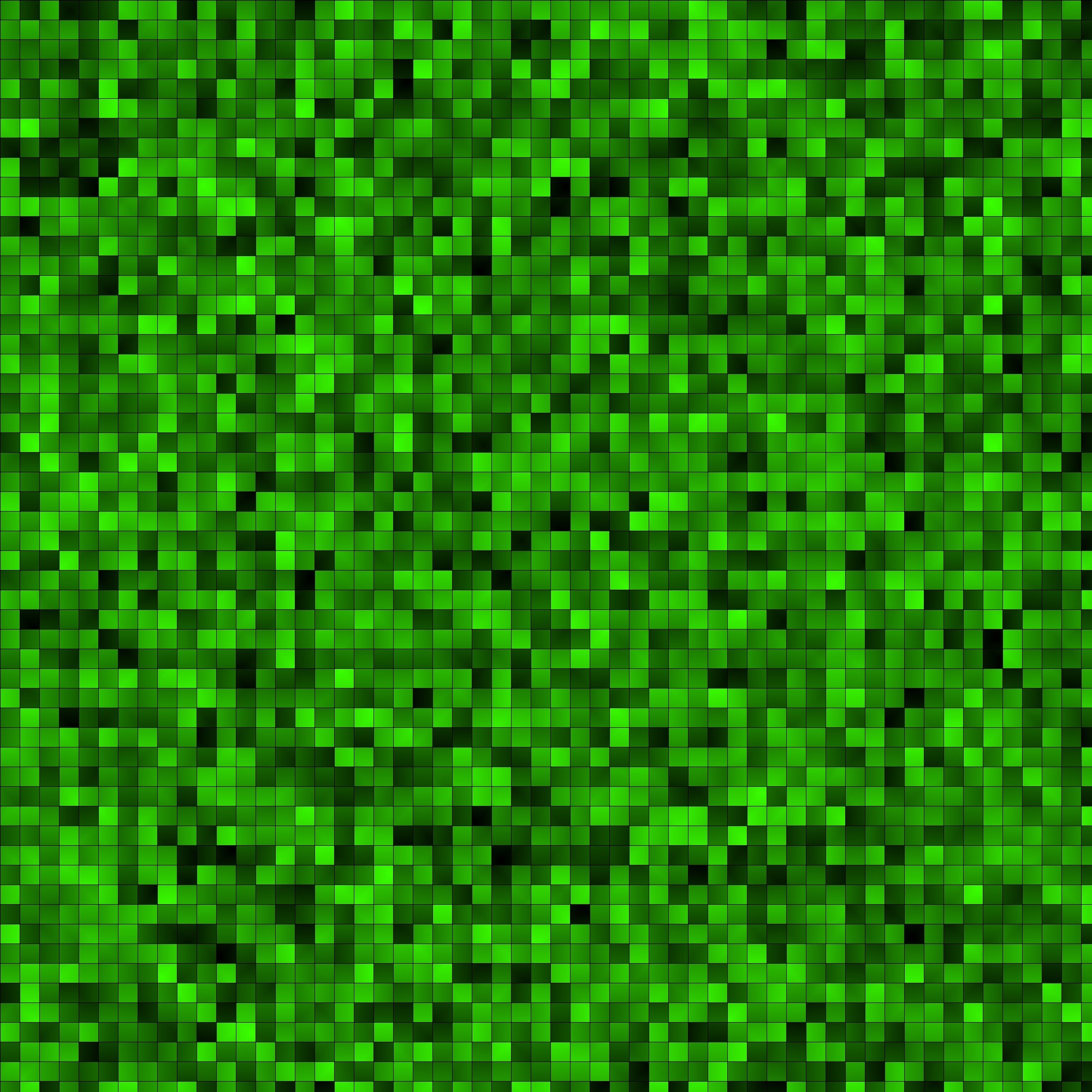 2000x2000 Squares Pixels Green Texture - Free Stock Photo, Image, Wallpaper