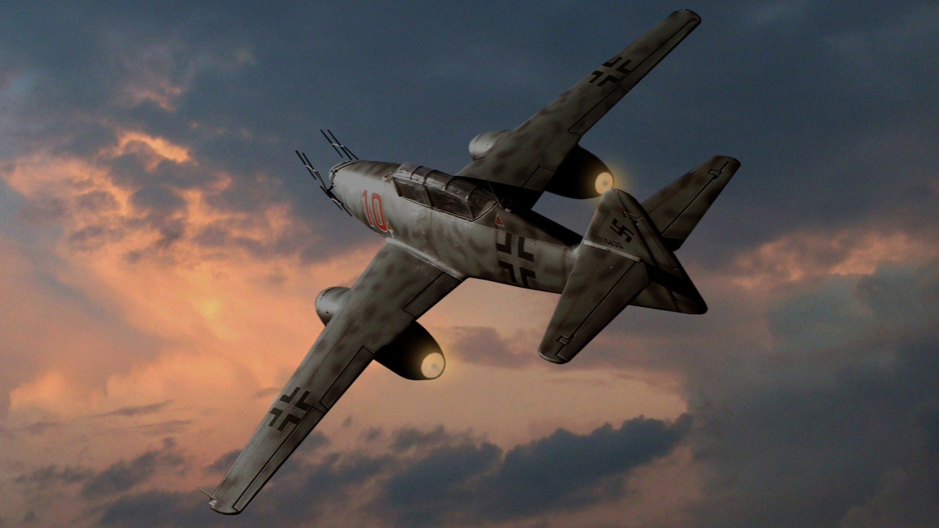 1920x1080 ... 3RD REICH LW ME 262 B1a night fighter by PanzerBob