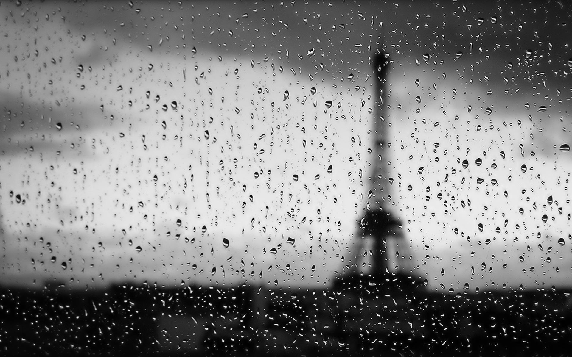1920x1200 Eiffel Tower Rainy Window