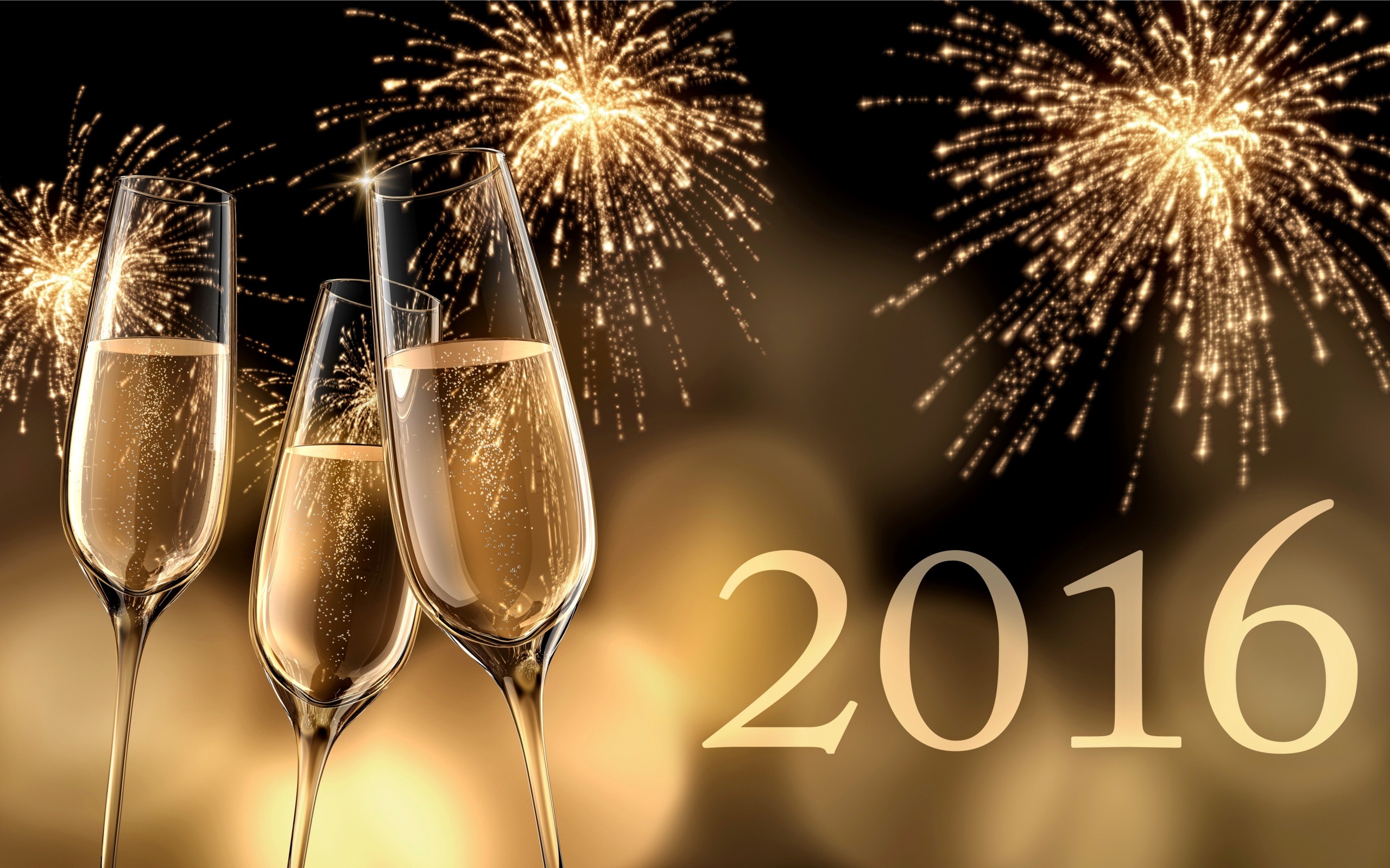 2560x1600 2016 Happy New Year Champagne Fireworks Desktop Wallpaper Uploaded by  DesktopWalls