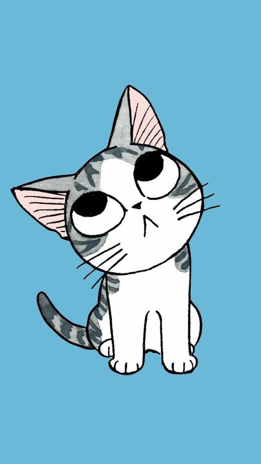 1080x1920 Cute Cartoon Kitten iPhone 6 Wallpaper Download