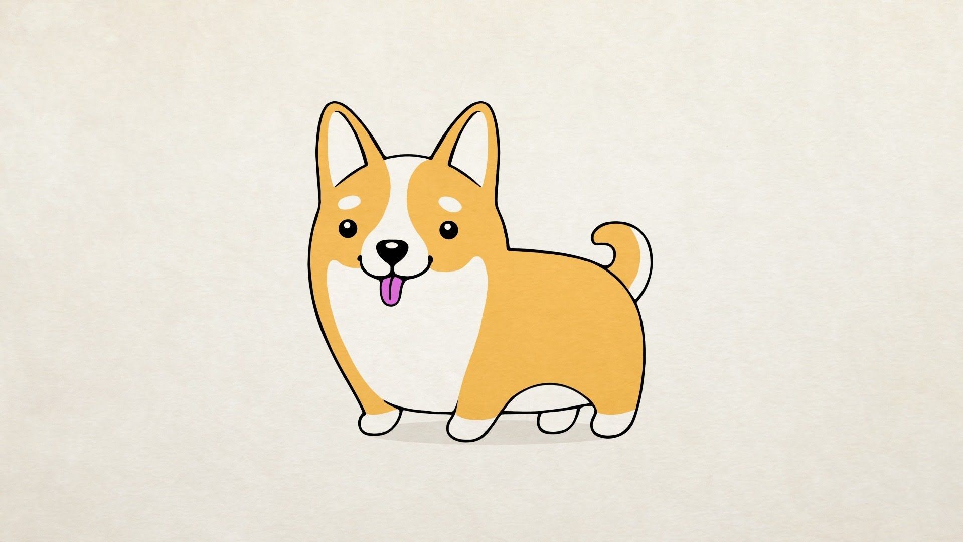 1920x1080  Dog Cute Drawing at GetDrawings.com | Free for personal use Dog  Cute .
