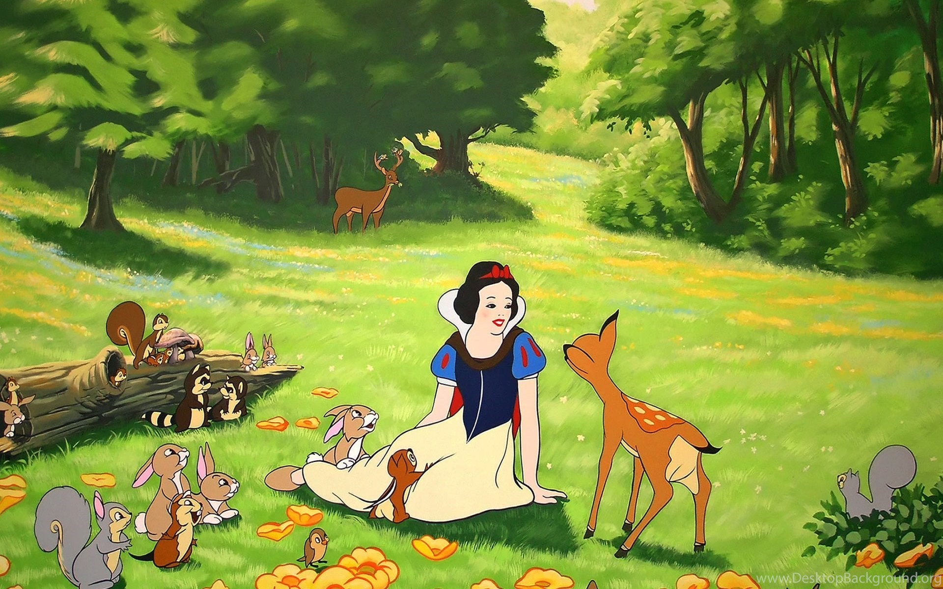 Snow White, red, deer, card, animal, bokeh, fantasy, green, bubbles,  disney, HD wallpaper | Peakpx