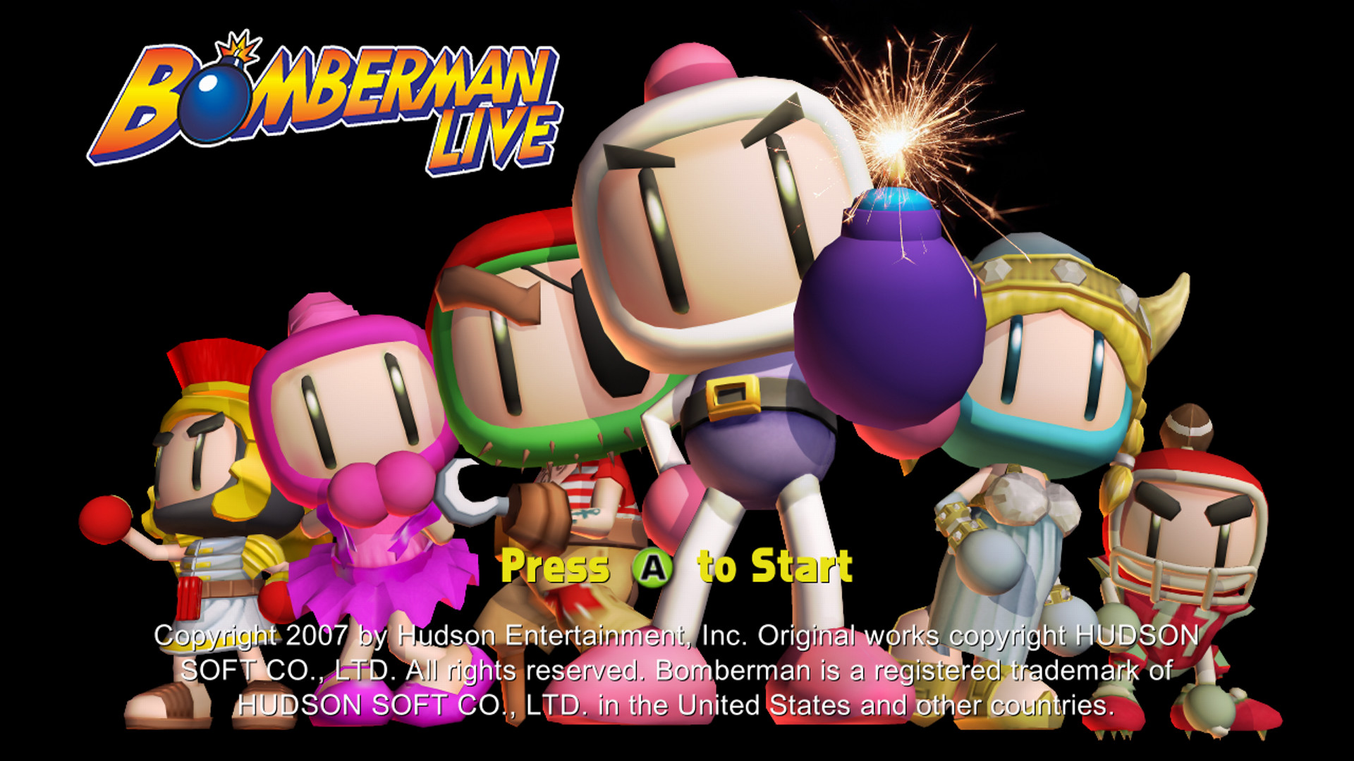 1920x1080 Bomberman LIVE Xbox 360 Title screen