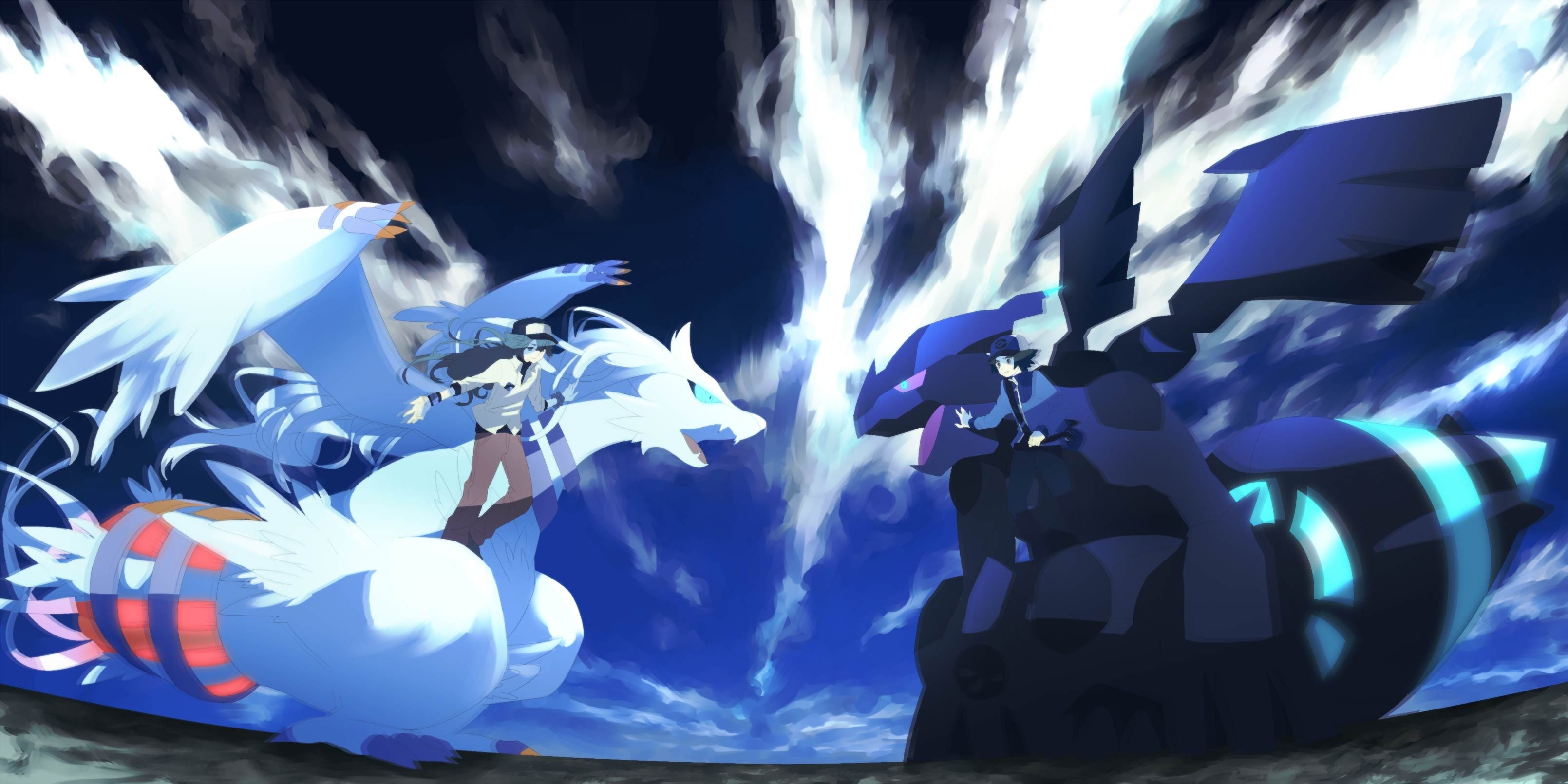 3219x1610 After conquering the gyms and Elite Four, he faced N. It was here that  Zekrom awakened from the Dark Stone. Hilbert caught the legendary dragon  and fought ...