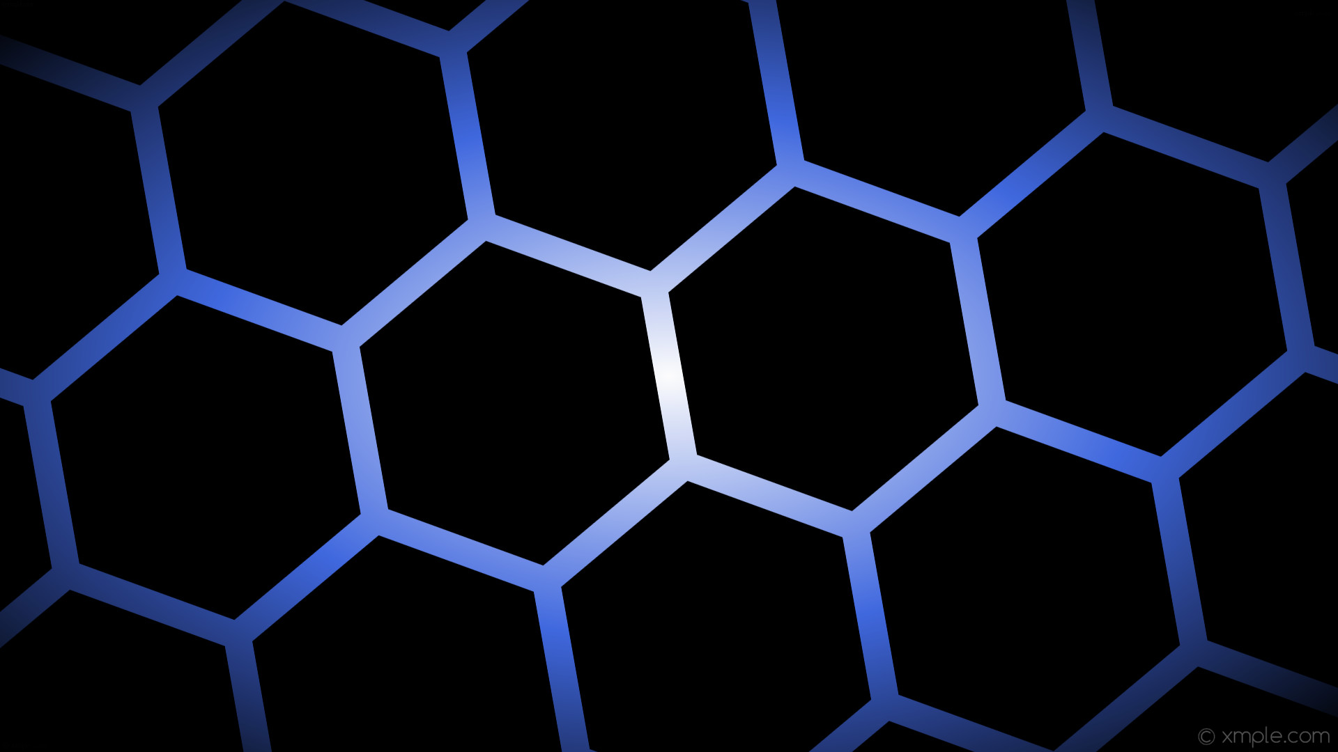 1920x1080 wallpaper white glow hexagon gradient blue black royal blue #000000 #ffffff  #4169e1 diagonal