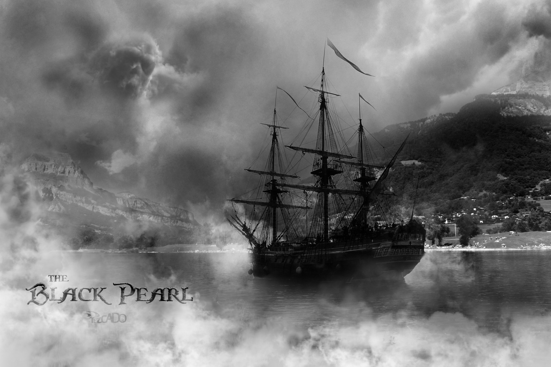 1920x1280 Black pearl pirate ship wallpaper - photo#9
