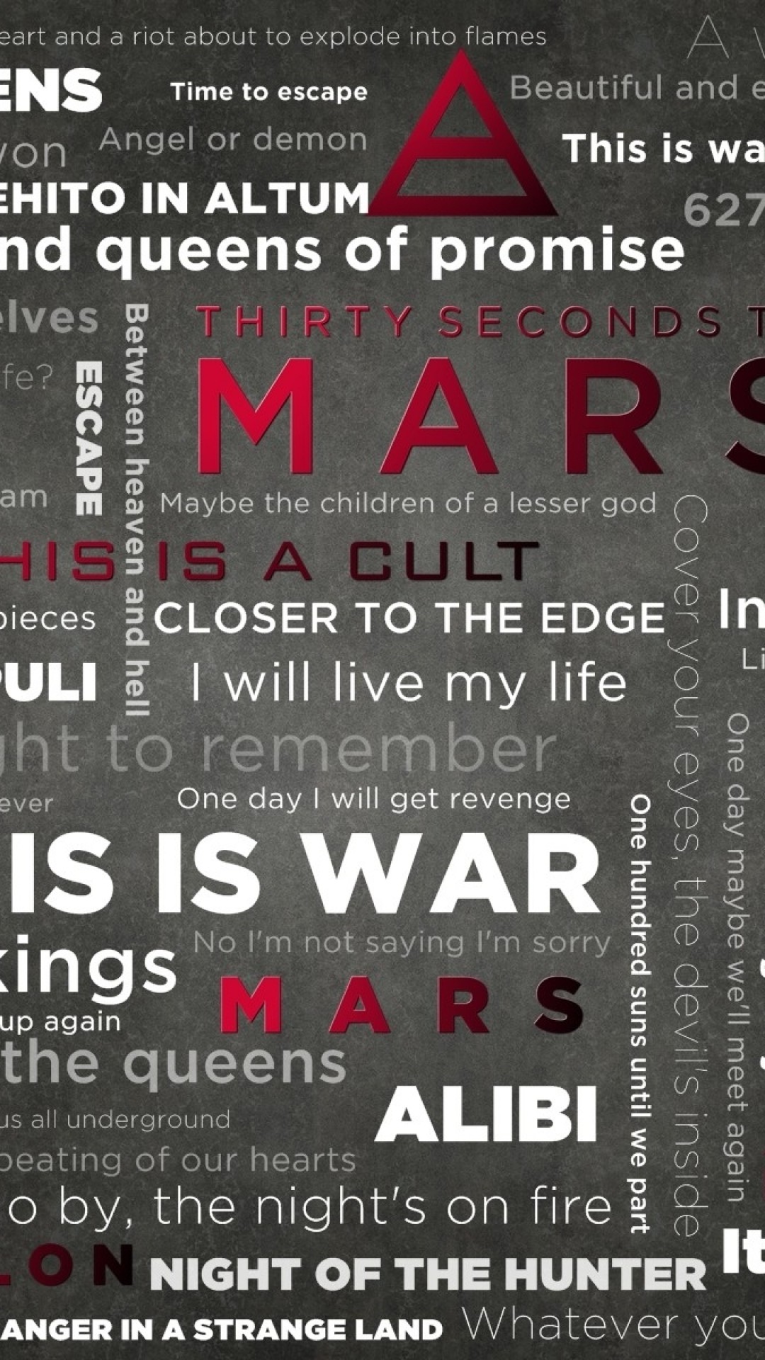 1080x1920 Preview wallpaper 30 seconds to mars, words, symbol, figures, name 