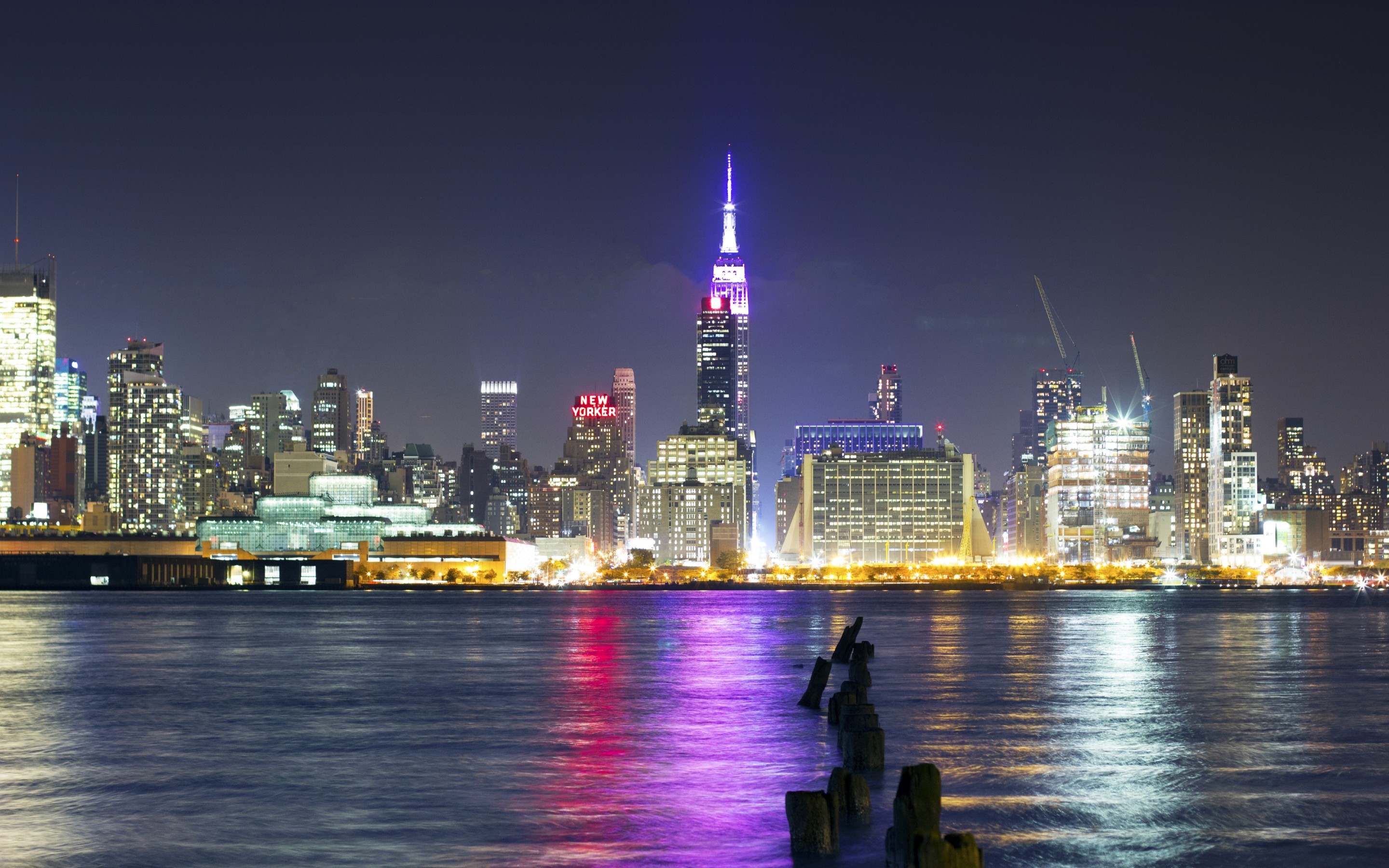 2880x1800 4K HD Wallpaper: City Nights, Pretty Lights in New York