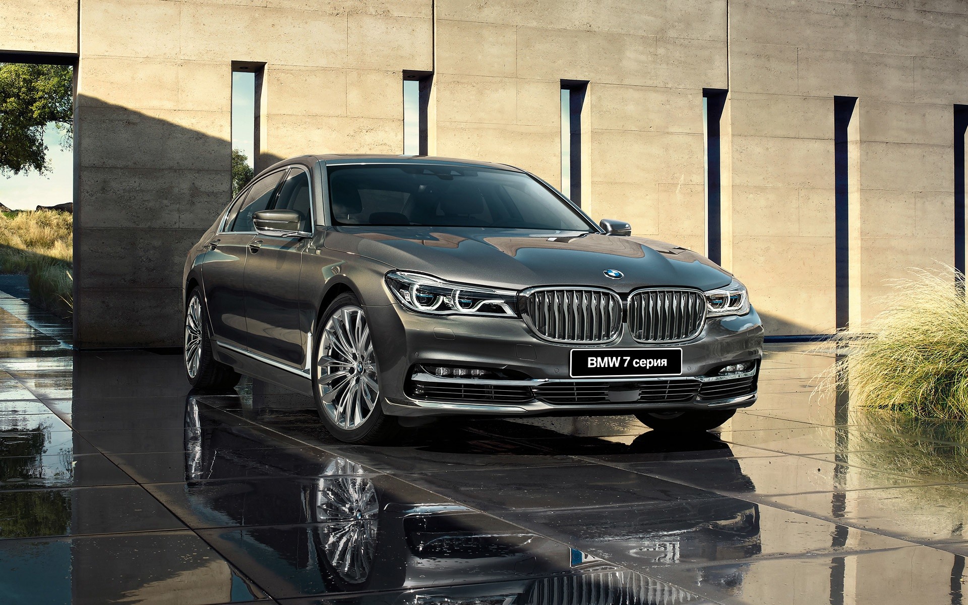 1920x1200 BMW 7 Series G12 grey car front view 4k Android wallpaper