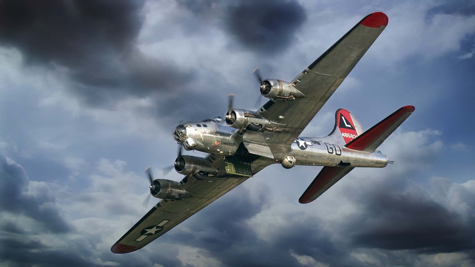 1920x1080 Military - Boeing B-17 Flying Fortress Air Force Aircraft Airplane Wallpaper