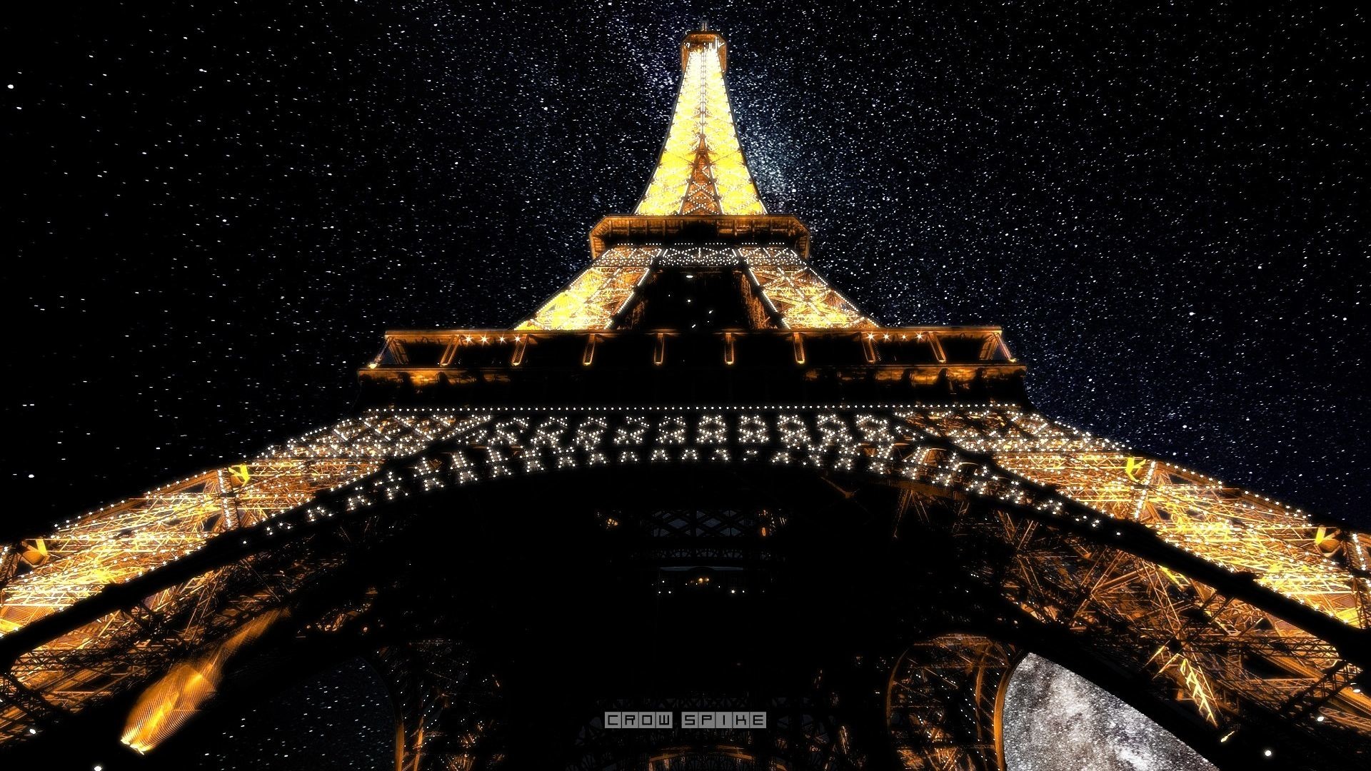 1920x1080 Paris Eiffel Tower at Night HD Wallpaper. Â« Â»