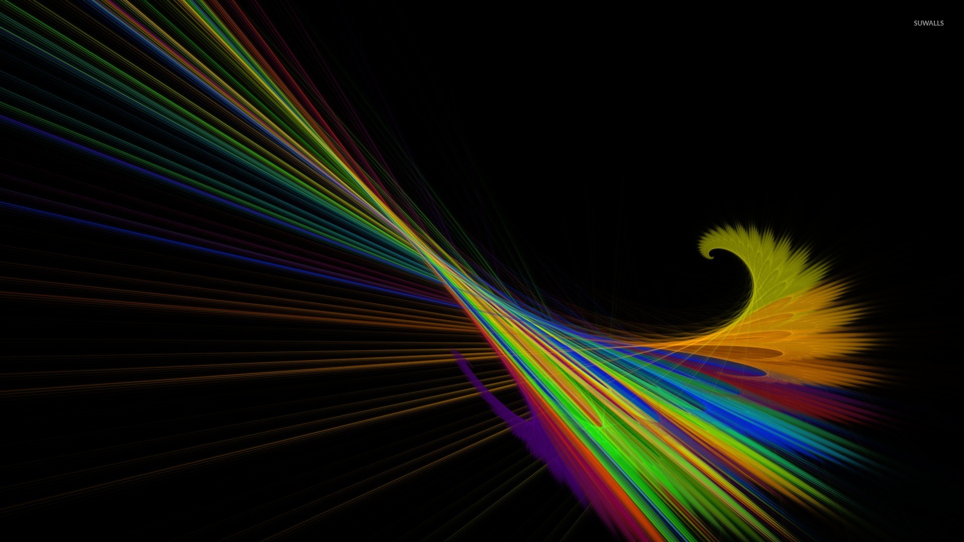 1920x1080 Swirly colorful lines wallpaper